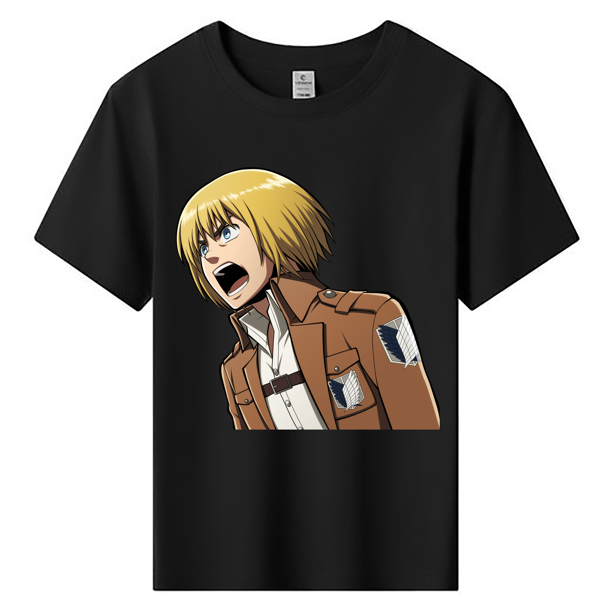 （画像用） 進撃の巨人 アルミン·アルレルト Attack on Titan Armin Arlert 綿100％キッズTシャツ（フロントプリント）