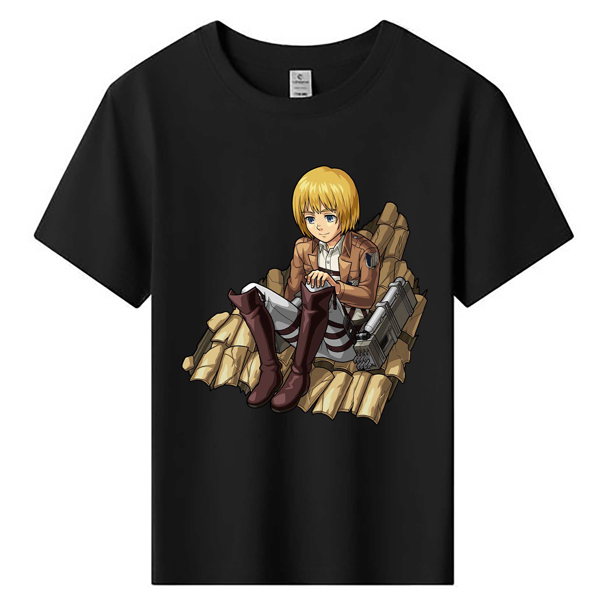 （画像用） 進撃の巨人 アルミン·アルレルト Attack on Titan Armin Arlert 綿100％キッズTシャツ（フロントプリント）