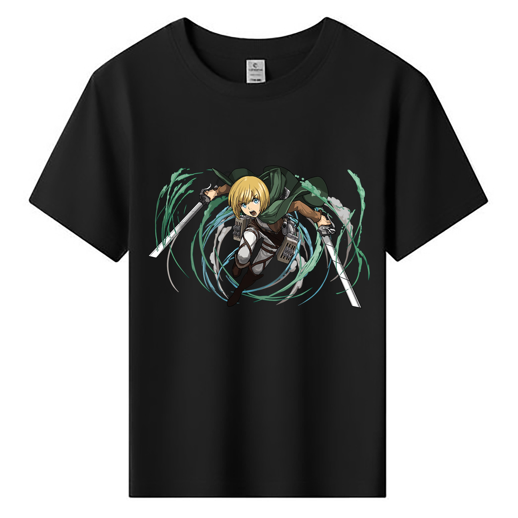 （画像用） 進撃の巨人 アルミン·アルレルト Attack on Titan Armin Arlert 綿100％キッズTシャツ（フロントプリント）