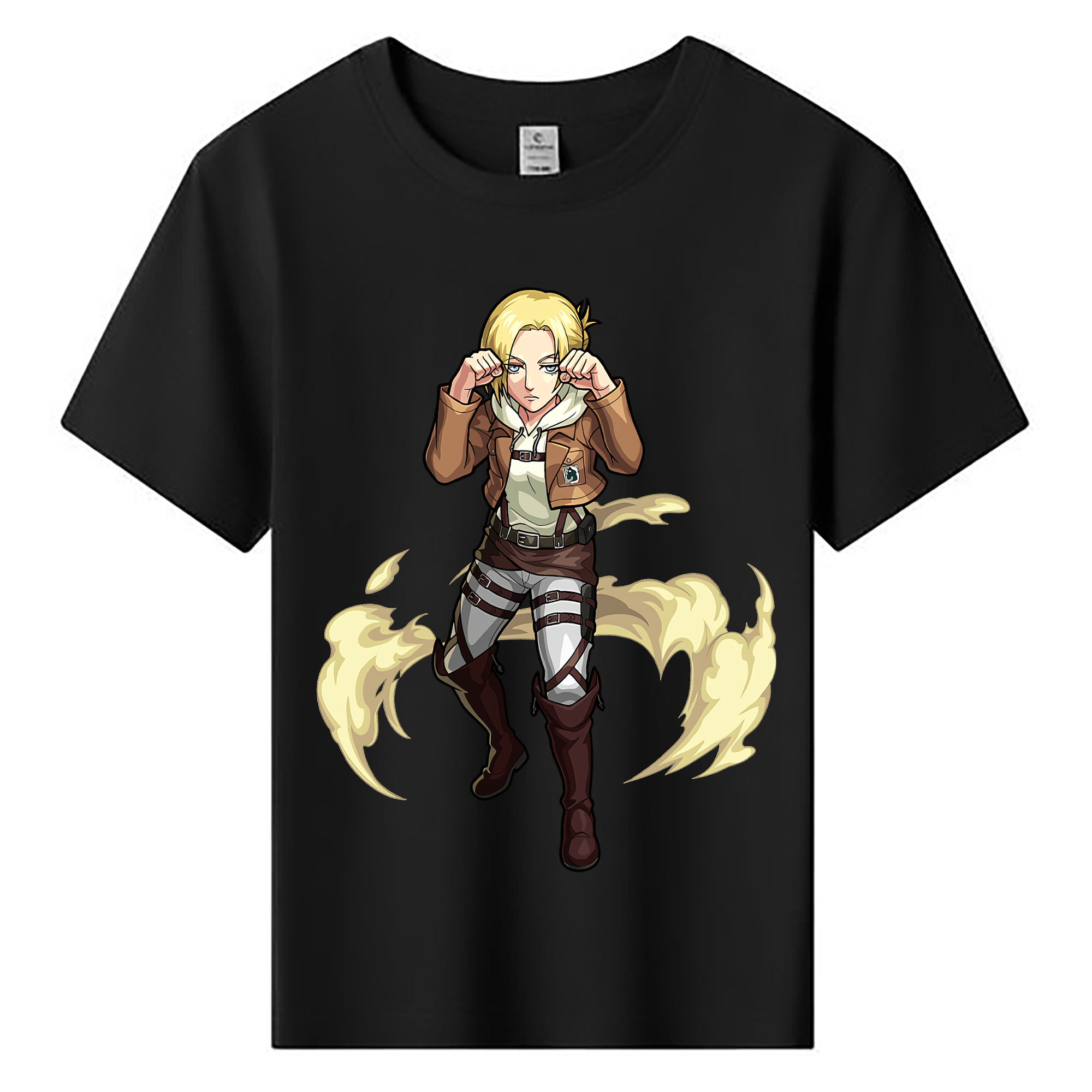 （画像用） 進撃の巨人 アニ・レオンハート Attack on Titan Annie Leonhart 綿100％キッズTシャツ（フロントプリント）