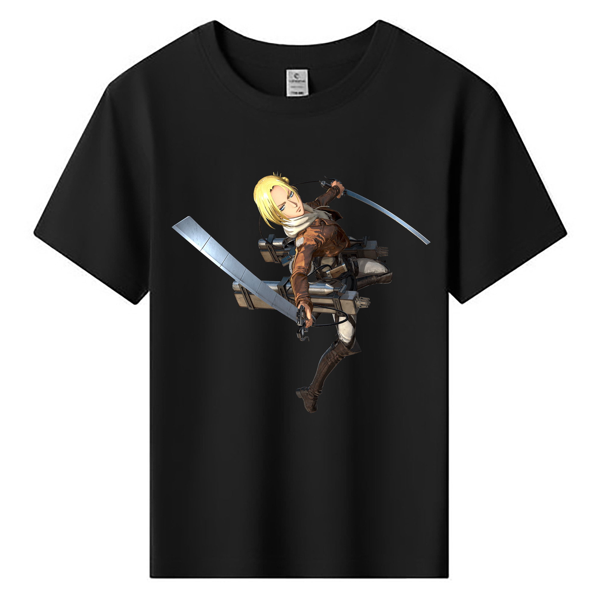 （画像用） 進撃の巨人 アニ・レオンハート Attack on Titan Annie Leonhart 綿100％キッズTシャツ（フロントプリント）
