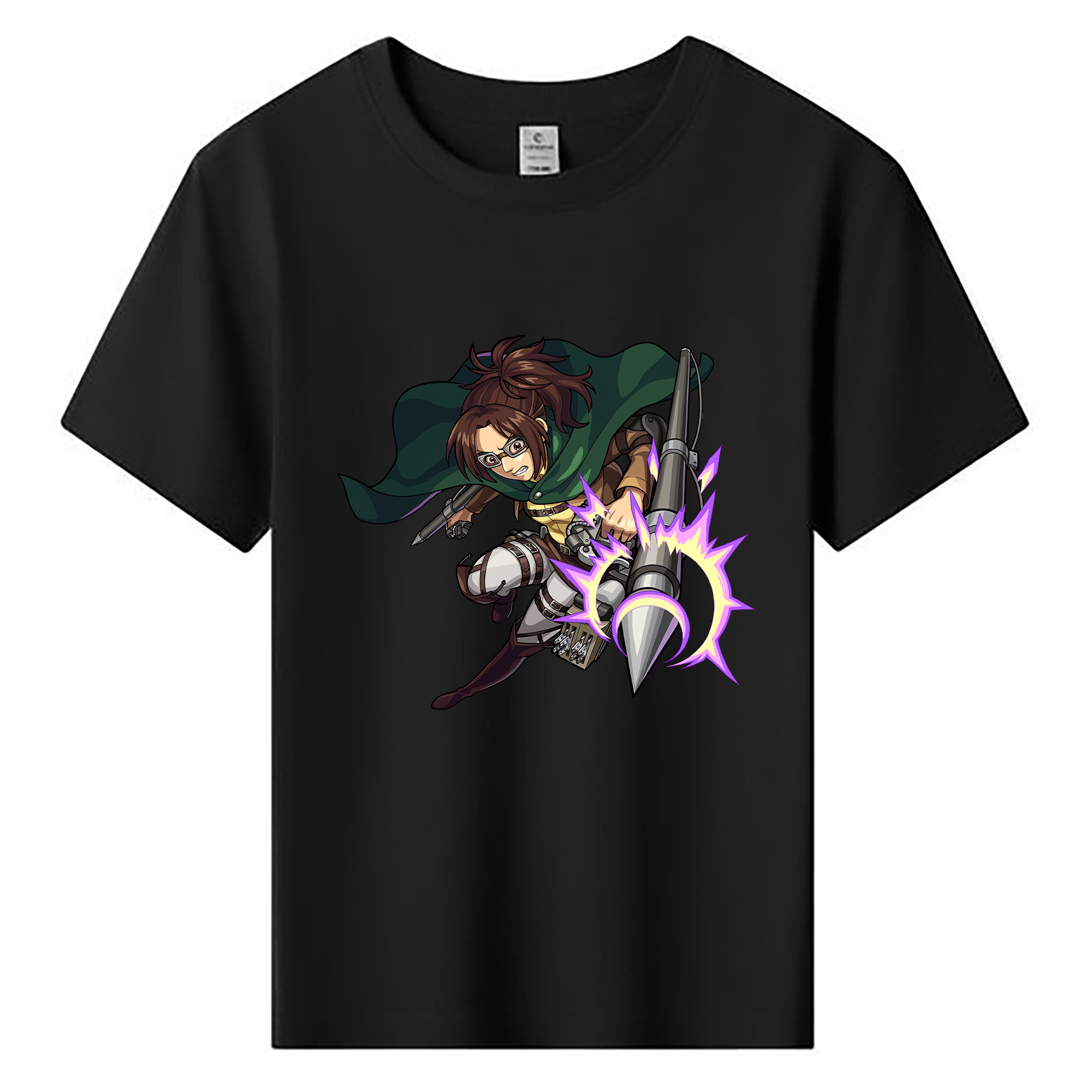 （画像用） 進撃の巨人 ハンジ·ゾエ Attack on Titan Hanji Zoe 綿100％キッズTシャツ（フロントプリント）