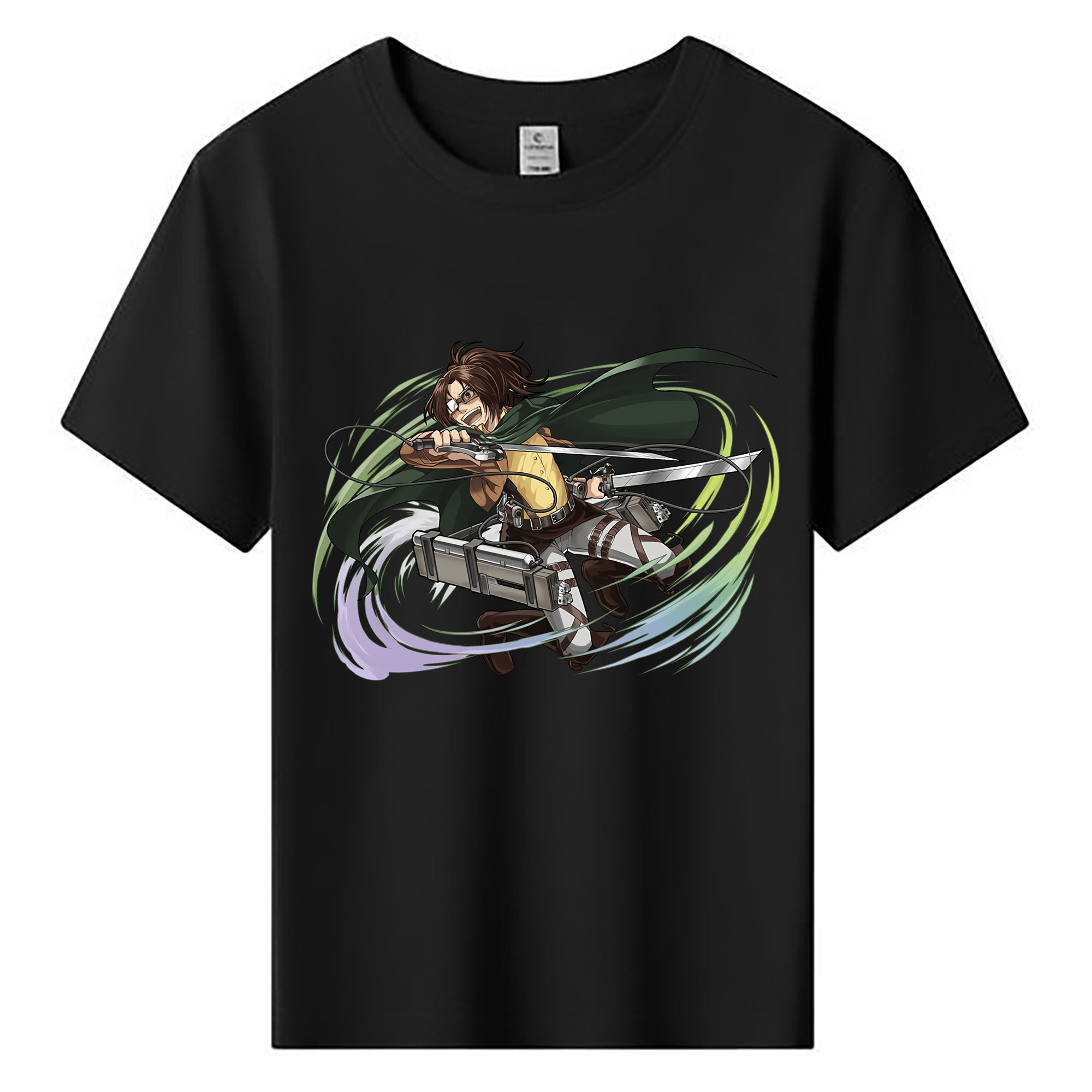 （画像用） 進撃の巨人 ハンジ·ゾエ Attack on Titan Hanji Zoe 綿100％キッズTシャツ（フロントプリント）