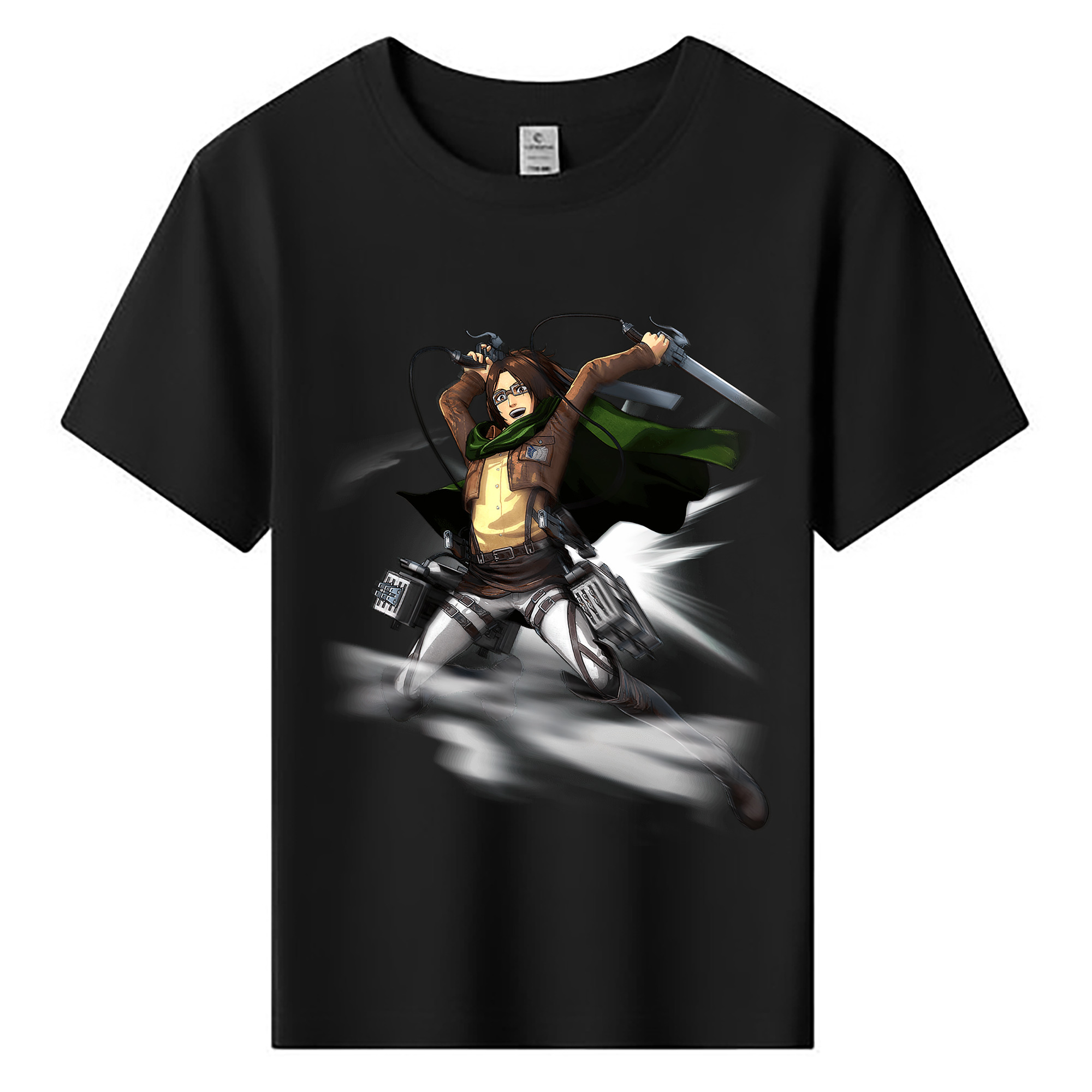 （画像用） 進撃の巨人 ハンジ·ゾエ Attack on Titan Hanji Zoe 綿100％キッズTシャツ（フロントプリント）