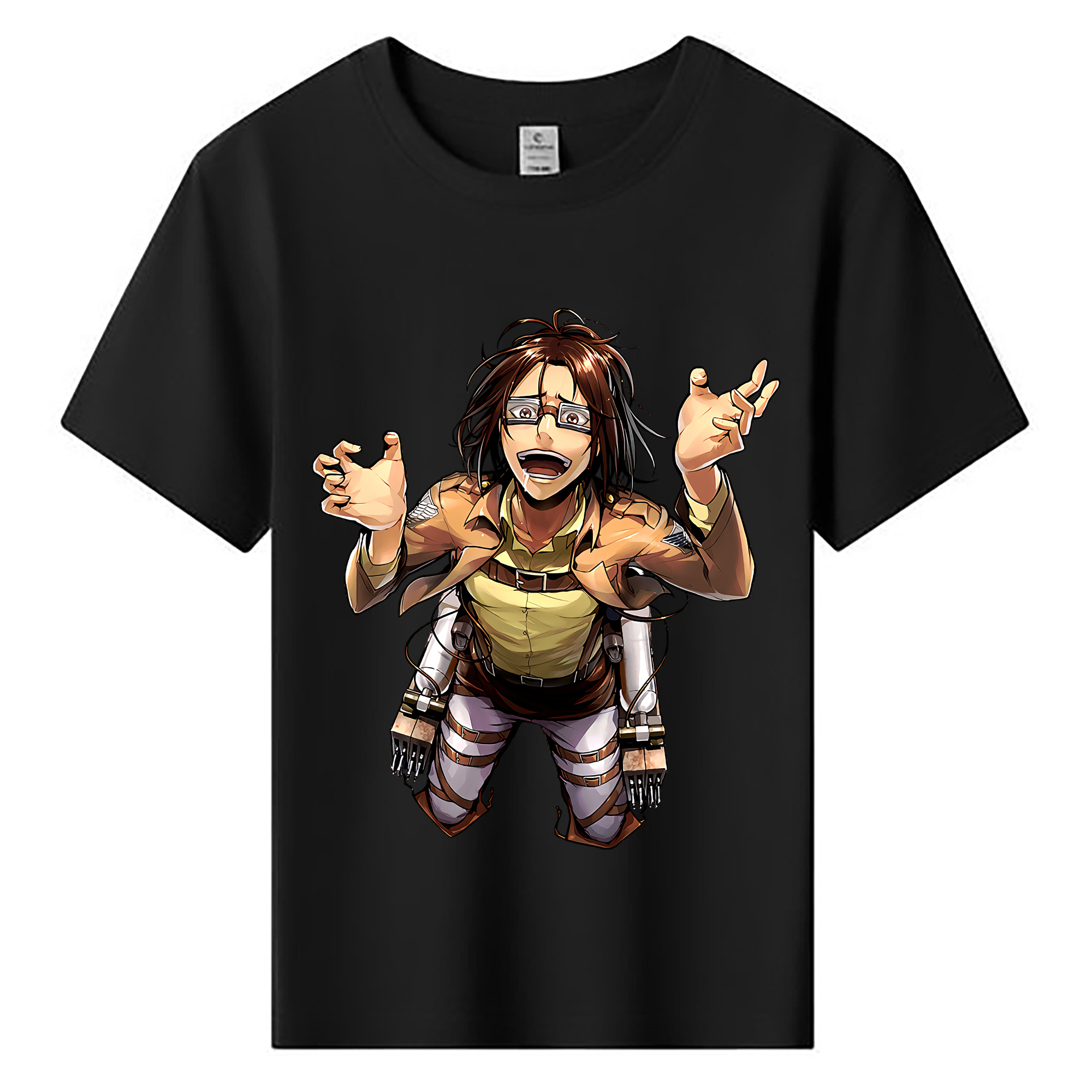 （画像用） 進撃の巨人 ハンジ·ゾエ Attack on Titan Hanji Zoe 綿100％キッズTシャツ（フロントプリント）