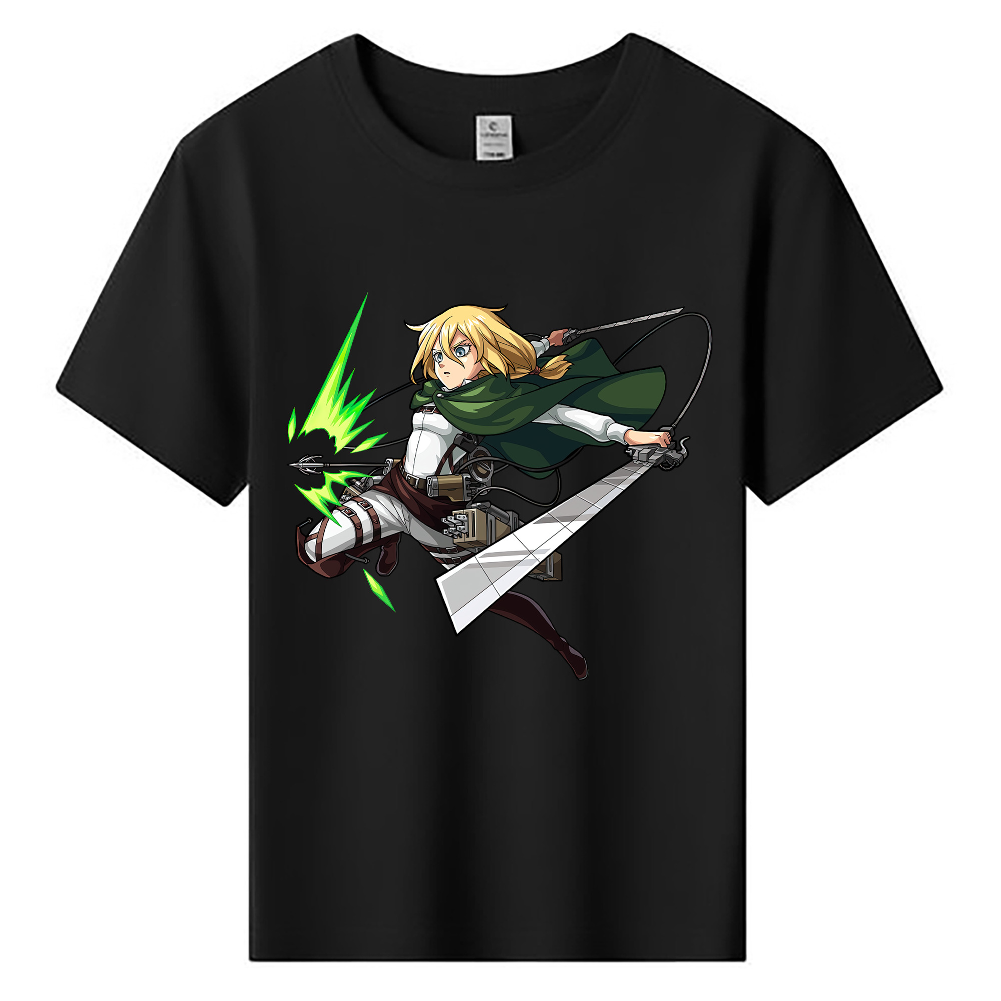 （画像用） 進撃の巨人 クリスタ·レンズ Attack on Titan Christa Lenz 綿100％キッズTシャツ（フロントプリント）