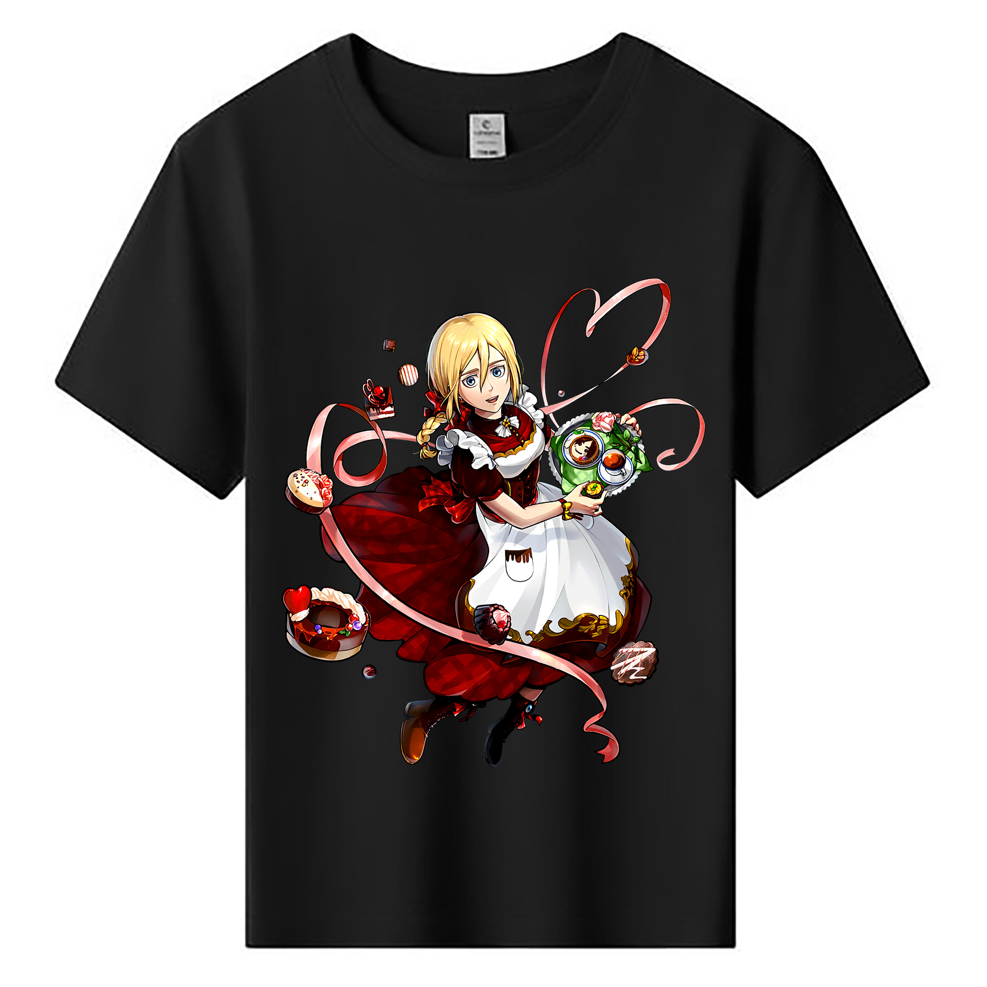 （画像用） 進撃の巨人 クリスタ·レンズ Attack on Titan Christa Lenz 綿100％キッズTシャツ（フロントプリント）