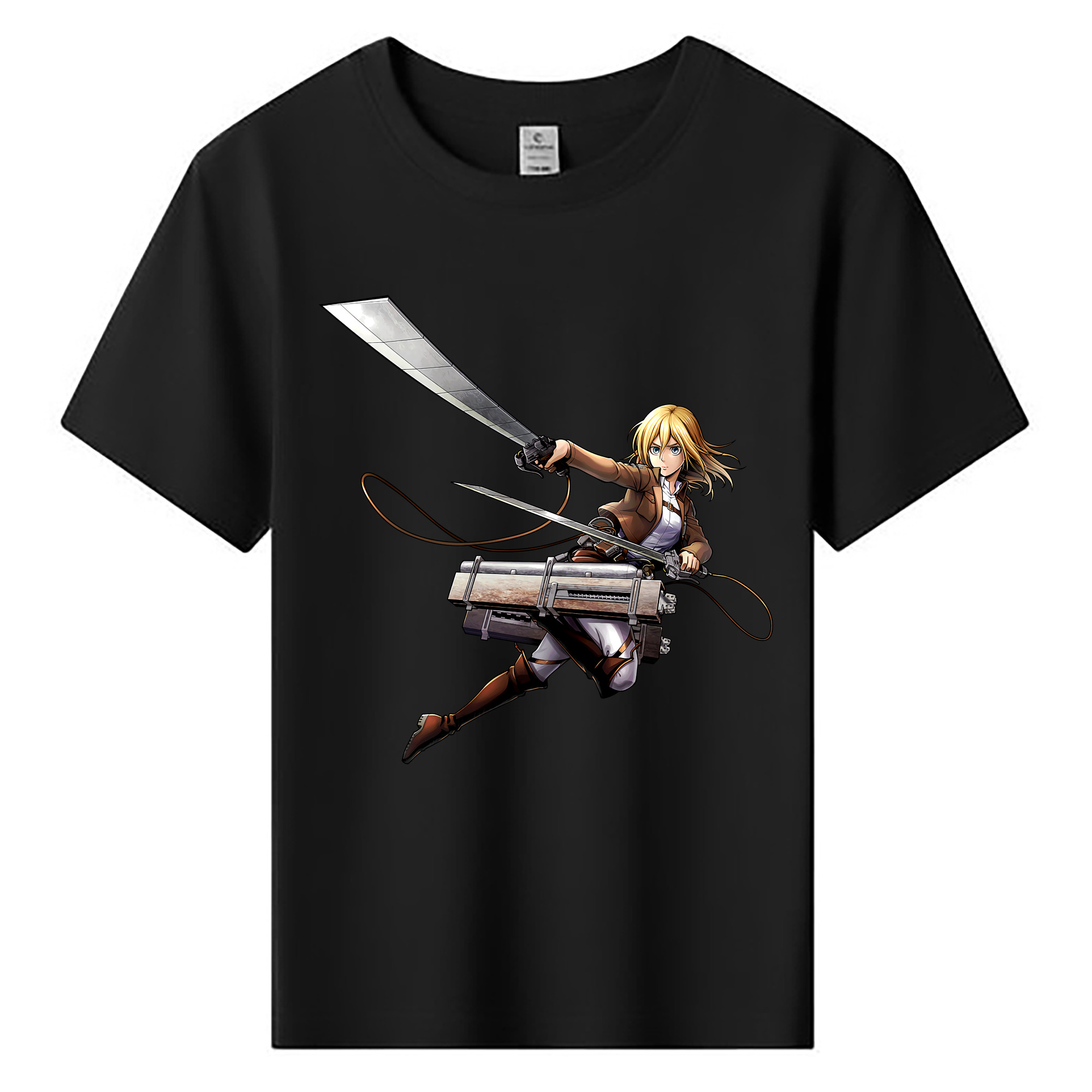 （画像用） 進撃の巨人 クリスタ·レンズ Attack on Titan Christa Lenz 綿100％キッズTシャツ（フロントプリント）