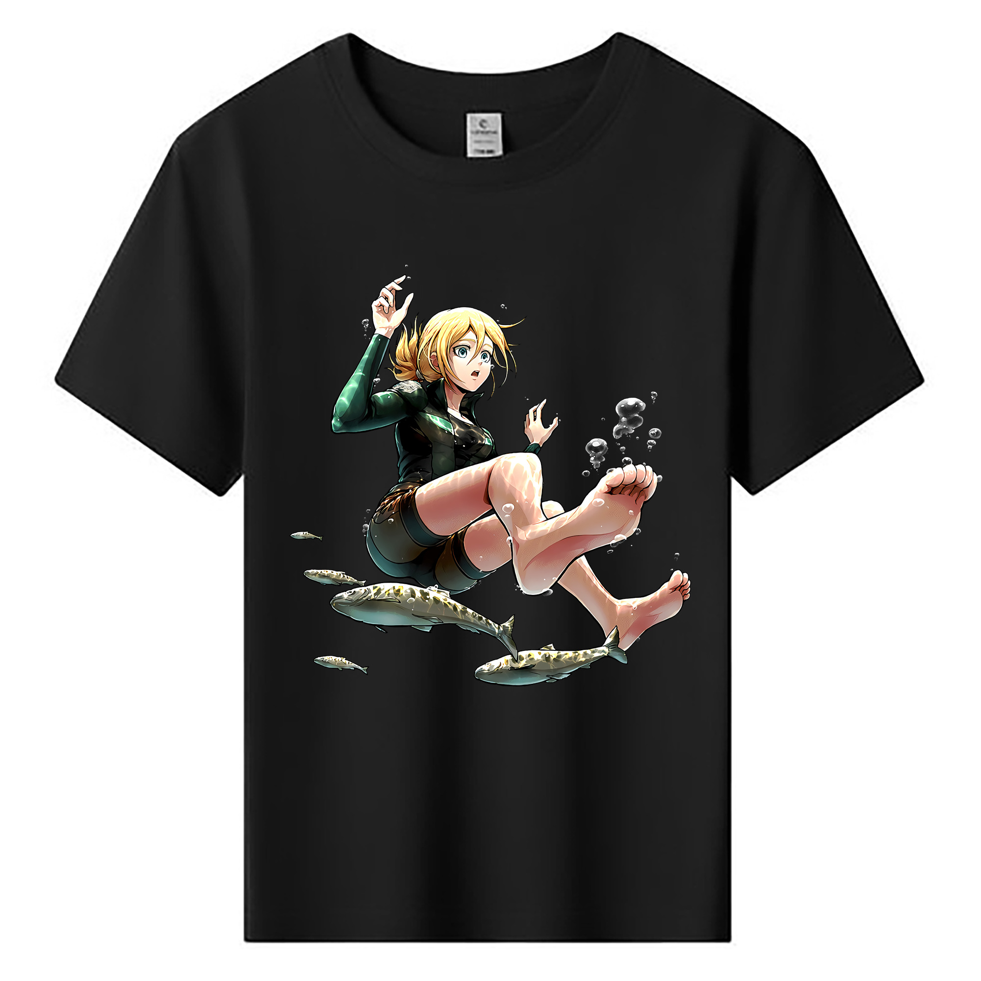 （画像用） 進撃の巨人 クリスタ·レンズ Attack on Titan Christa Lenz 綿100％キッズTシャツ（フロントプリント）