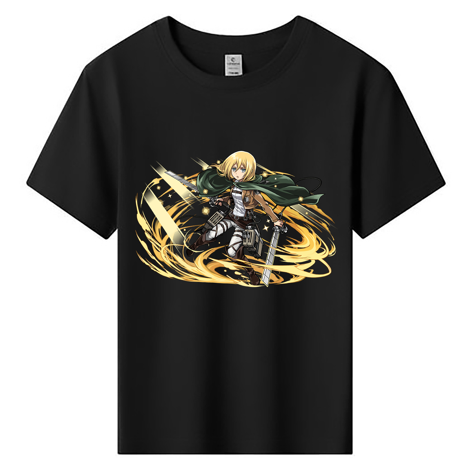 （画像用） 進撃の巨人 クリスタ·レンズ Attack on Titan Christa Lenz 綿100％キッズTシャツ（フロントプリント）