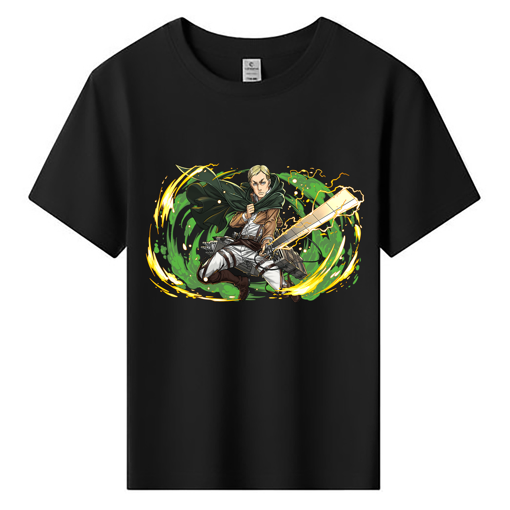 （画像用） 進撃の巨人 エルヴィン・スミス Attack on Titan Erwin Smith 綿100％キッズTシャツ（フロントプリント）