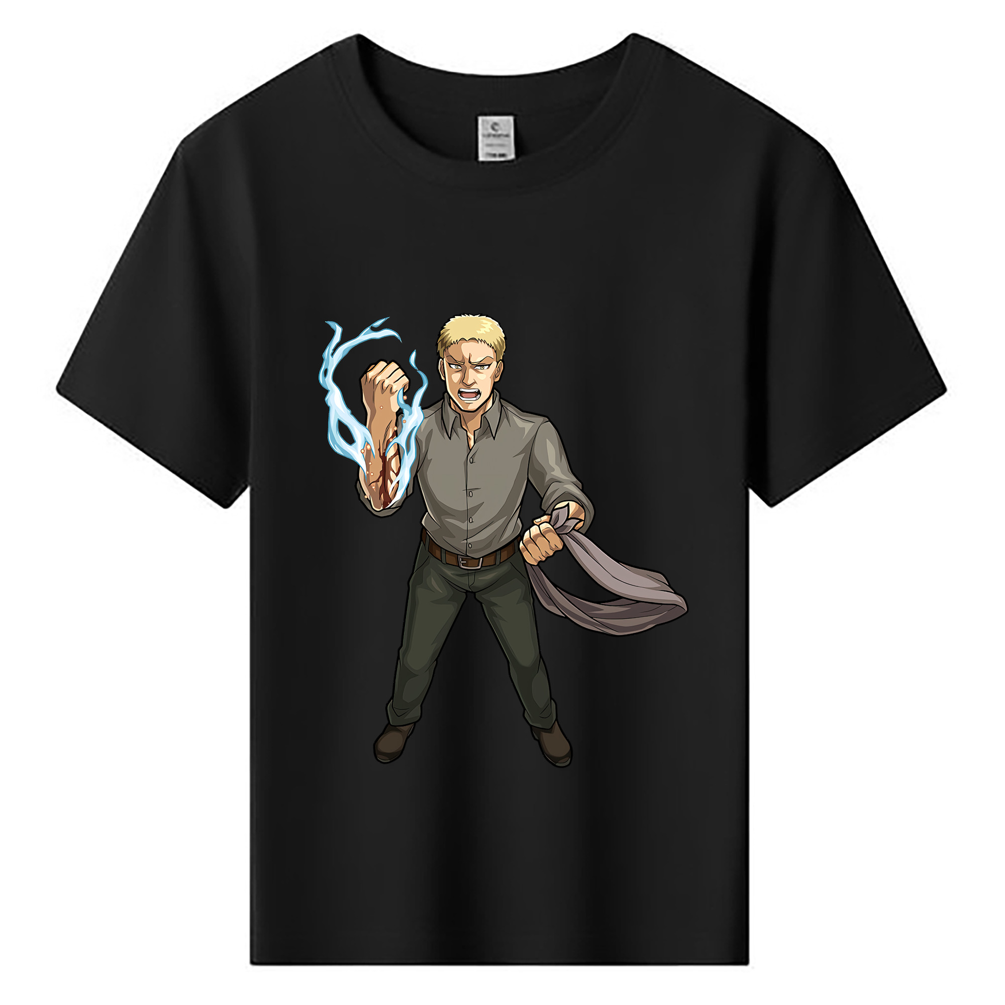 （画像用） 進撃の巨人 ライナー・ブラウン Attack on Titan Reiner Braun 綿100％キッズTシャツ（フロントプリント）