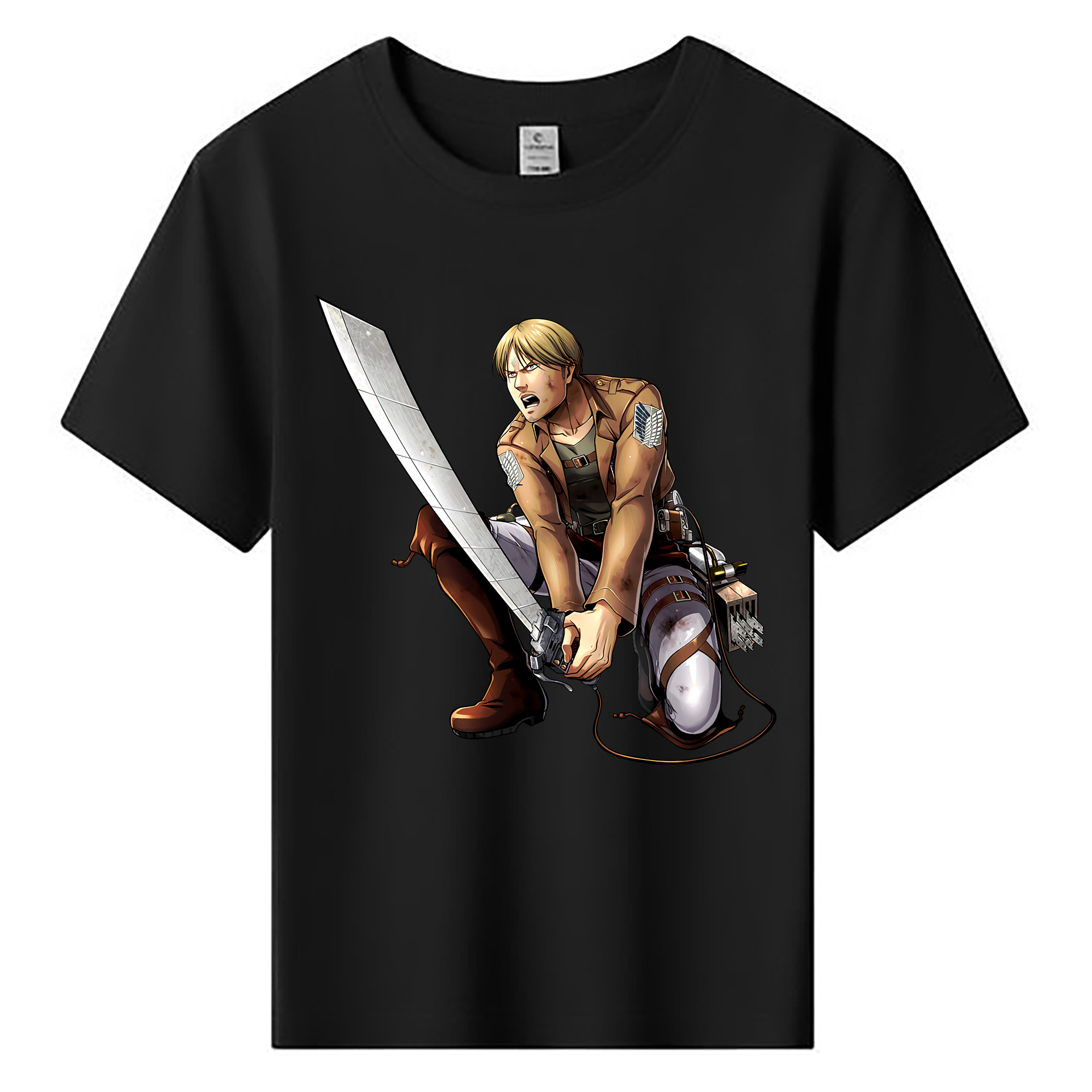 （画像用） 進撃の巨人 ミケ·ザカリアス Attack on Titan Mike Zakarius 綿100％キッズTシャツ（フロントプリント）