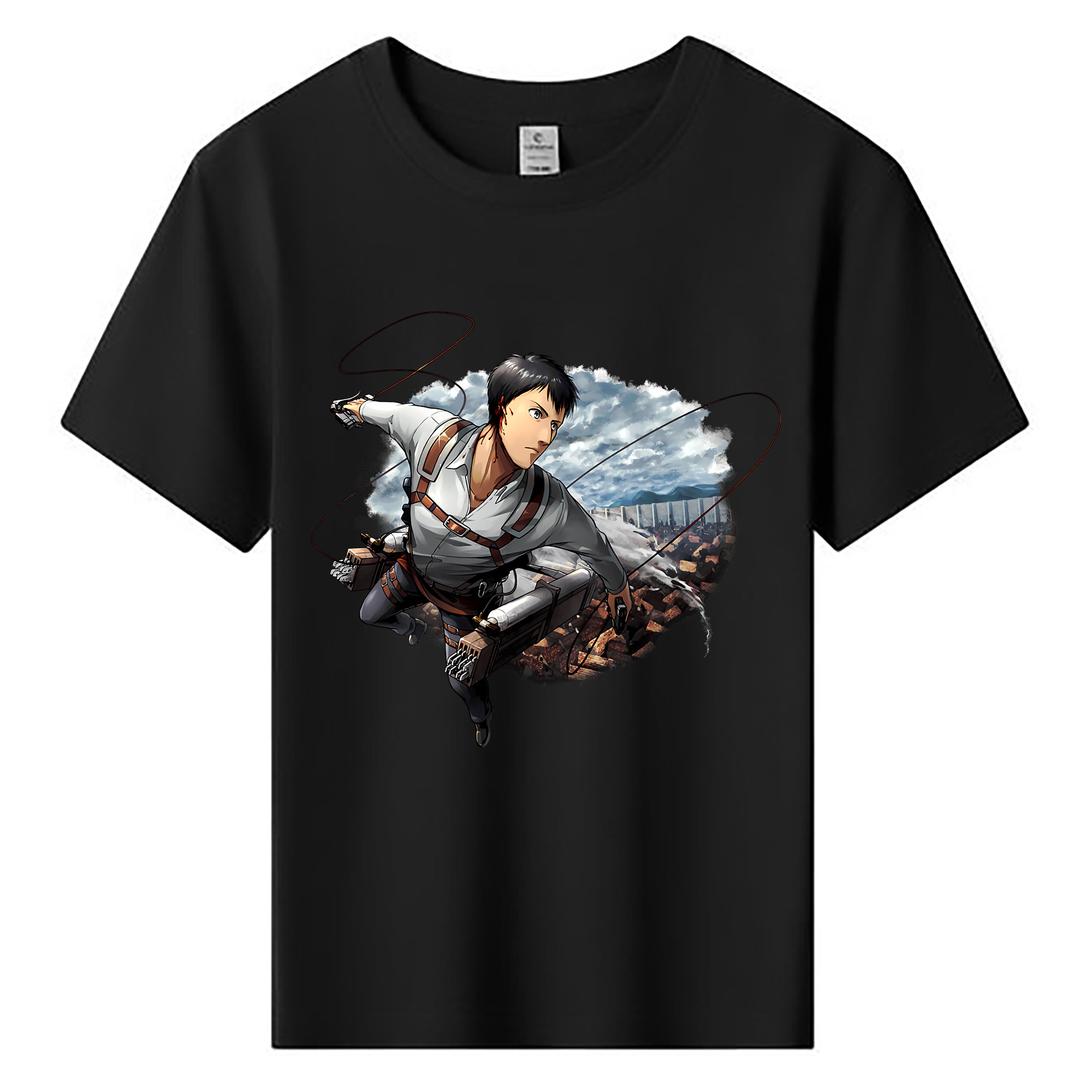 （画像用） 進撃の巨人 ベルトルト・フーバー Attack on Titan Bertholdt Hoover 綿100％キッズTシャツ（フロントプリント）