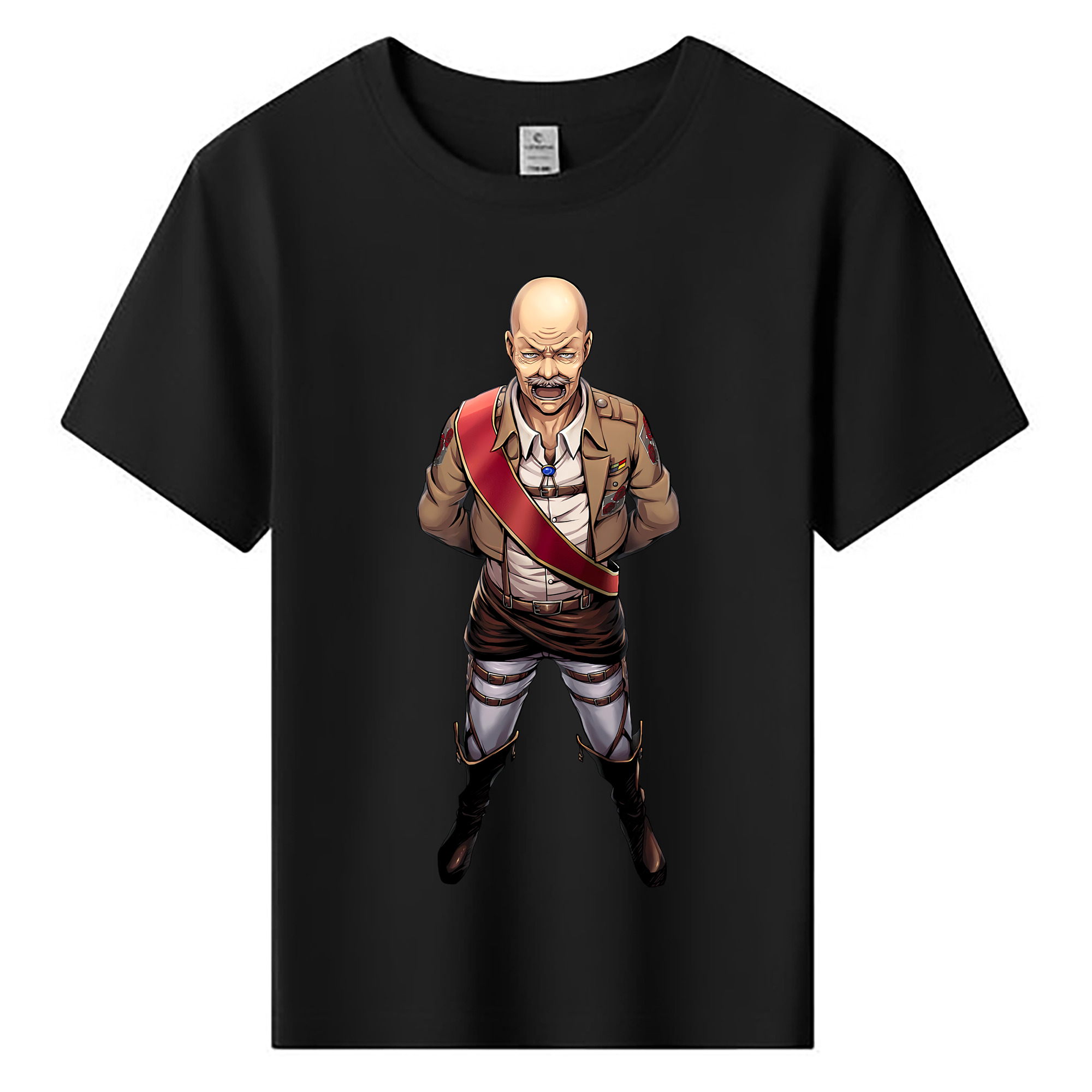 （画像用） 進撃の巨人 ドット·ピクシス Attack on Titan Dot Pixis 綿100％キッズTシャツ（フロントプリント）