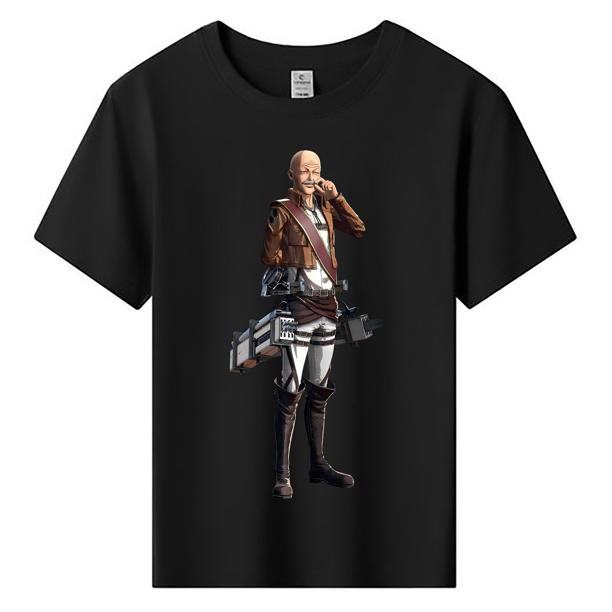 （画像用） 進撃の巨人 ドット·ピクシス Attack on Titan Dot Pixis 綿100％キッズTシャツ（フロントプリント）