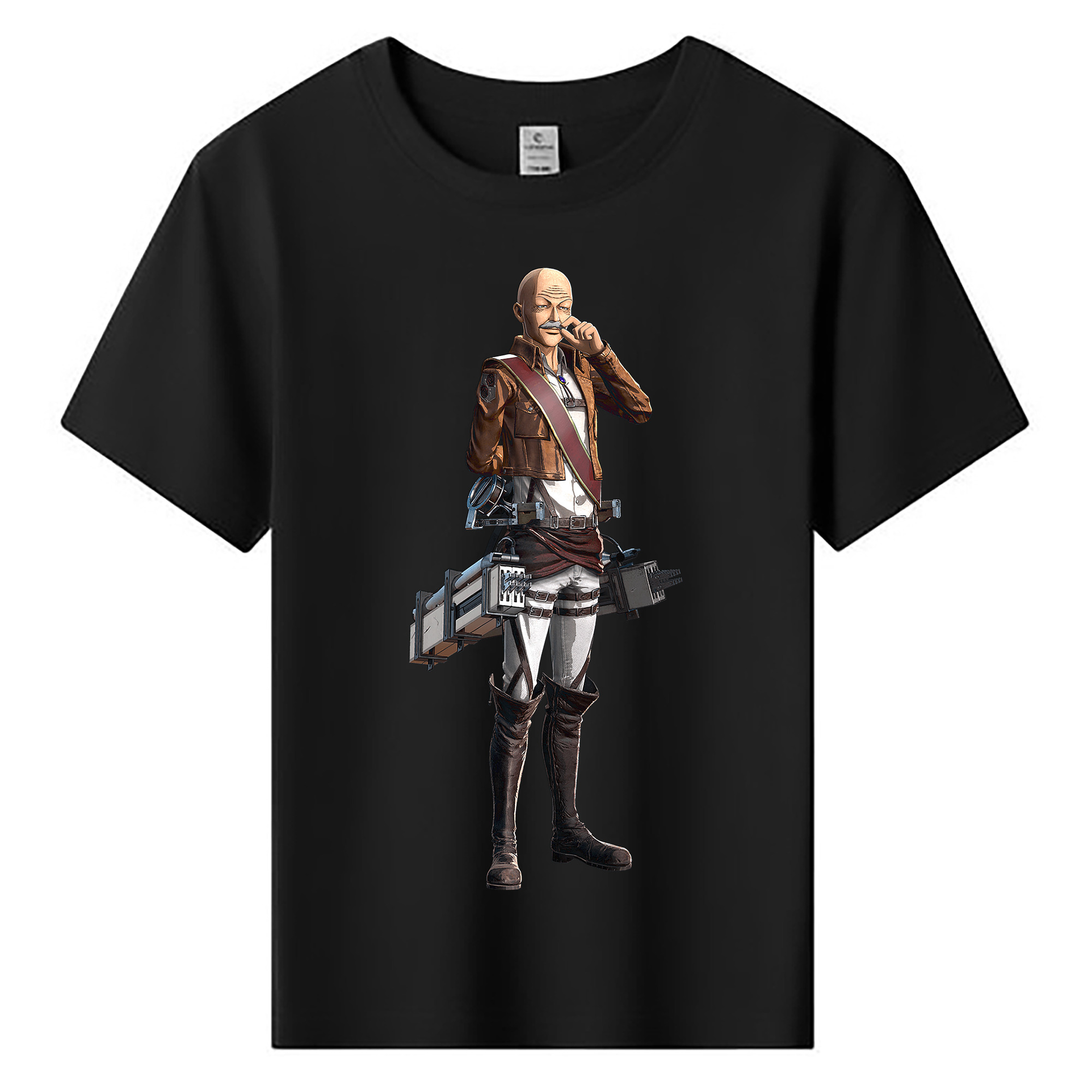 （画像用） 進撃の巨人 ドット·ピクシス Attack on Titan Dot Pixis 綿100％キッズTシャツ（フロントプリント）
