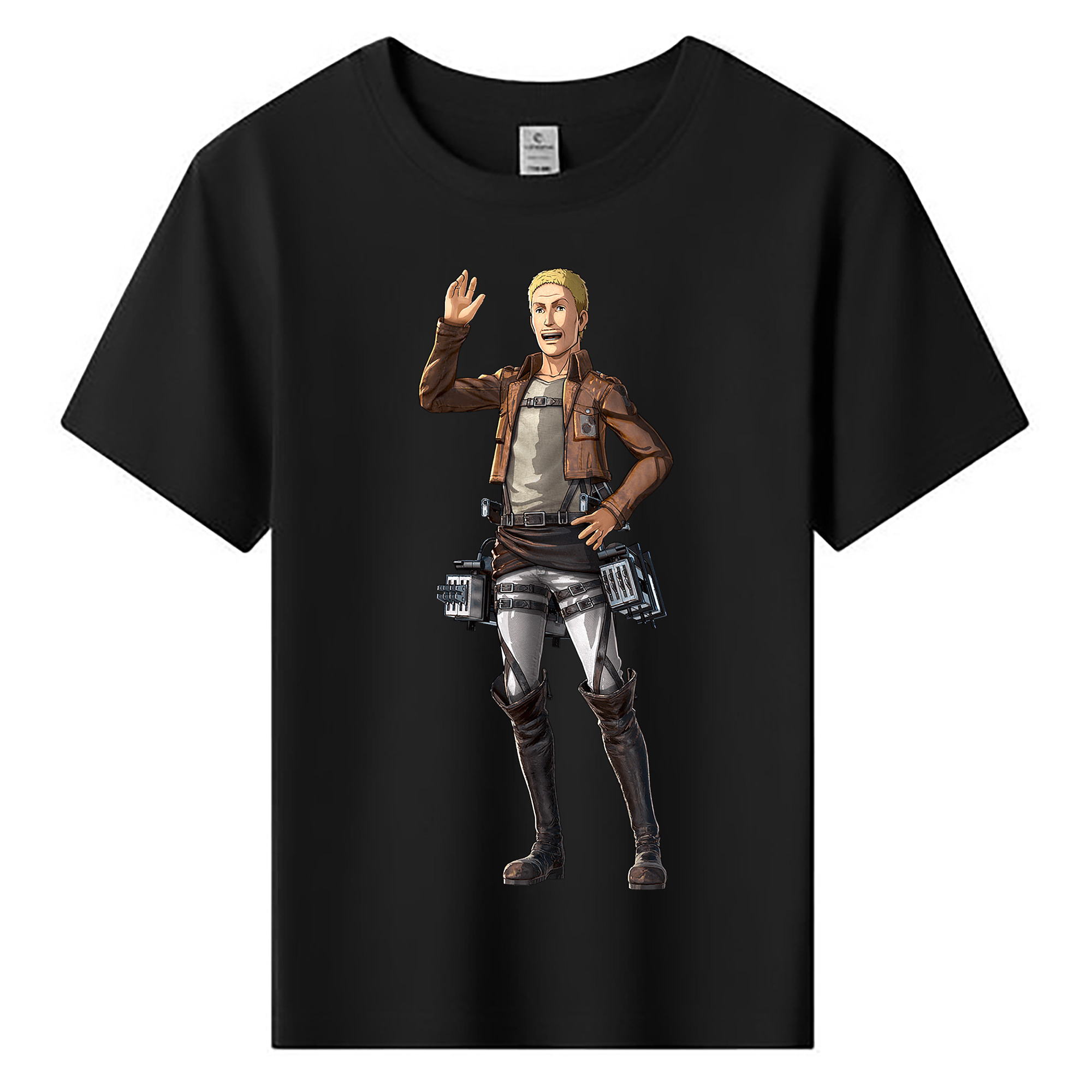 （画像用） 進撃の巨人 ハンネス Attack on Titan Hannes 綿100％キッズTシャツ（フロントプリント）