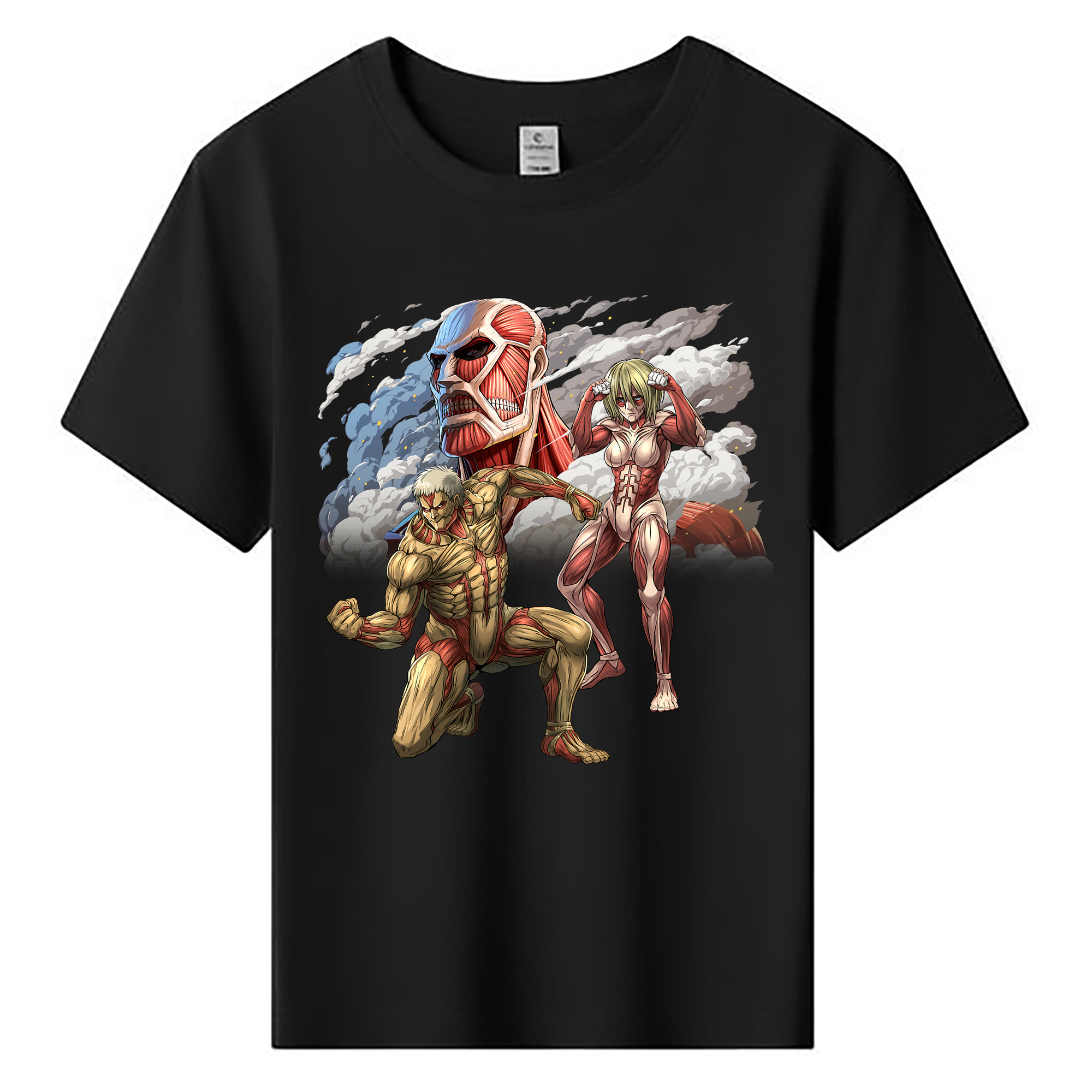 （画像用） 進撃の巨人 Attack on Titan 綿100％キッズTシャツ（フロントプリント）