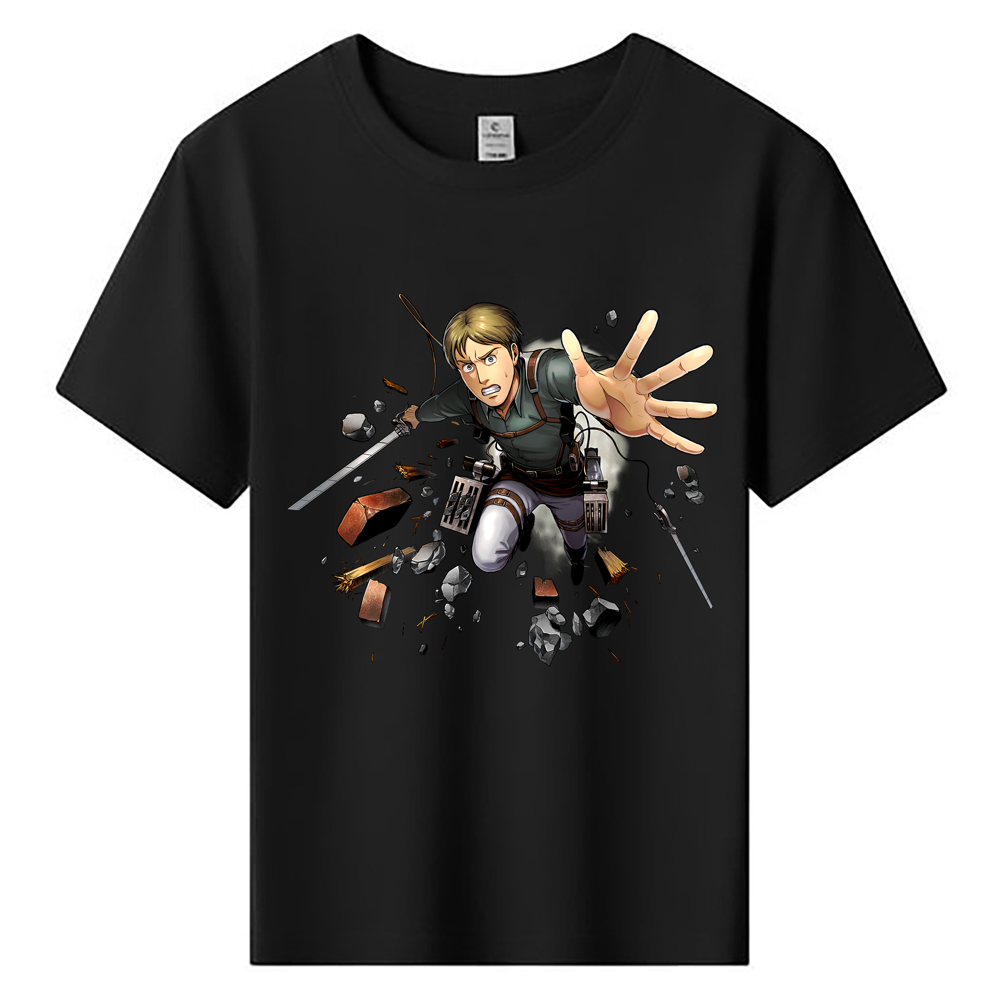 （画像用） 進撃の巨人 Attack on Titan 綿100％キッズTシャツ（フロントプリント）