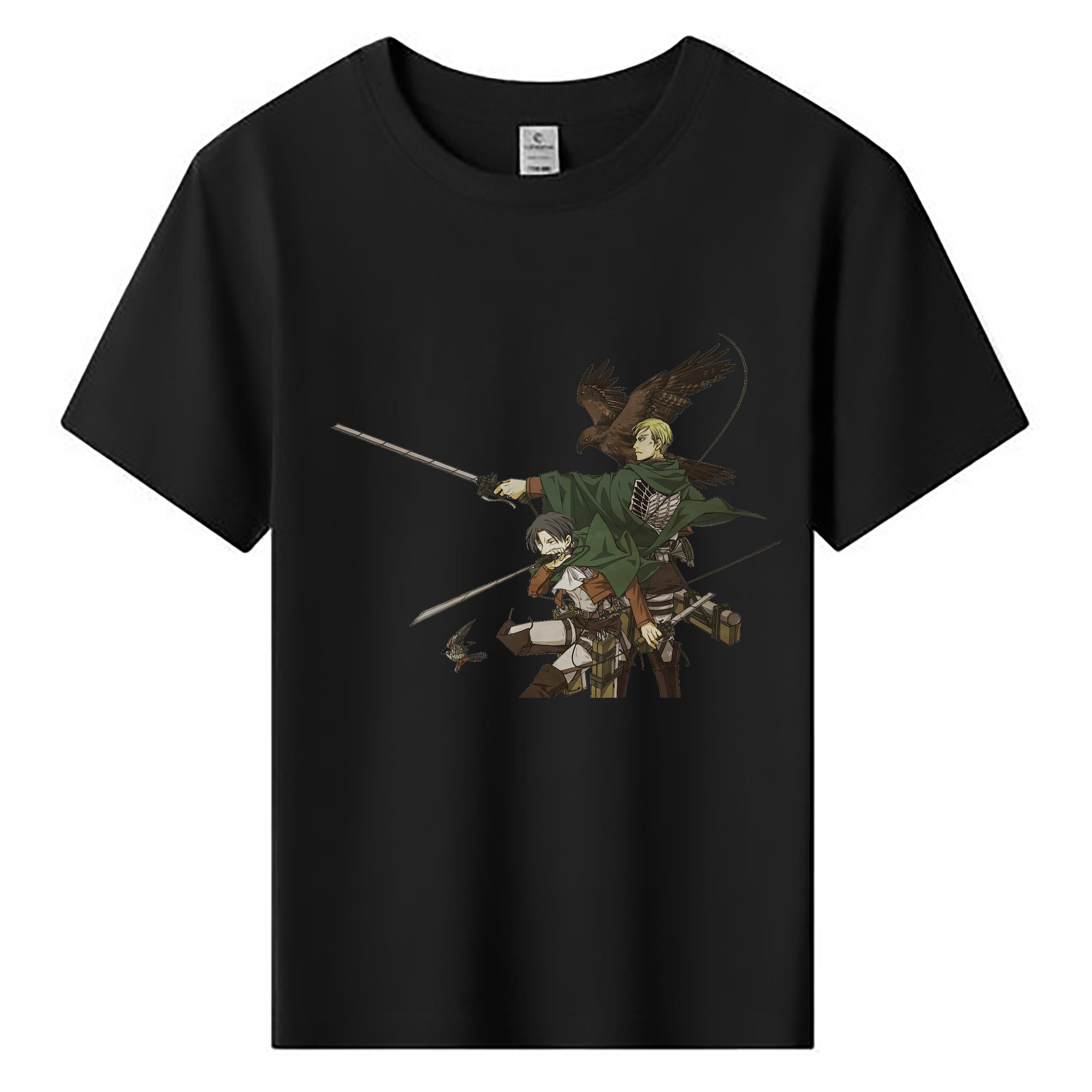 （画像用） 進撃の巨人 Attack on Titan 綿100％キッズTシャツ（フロントプリント）