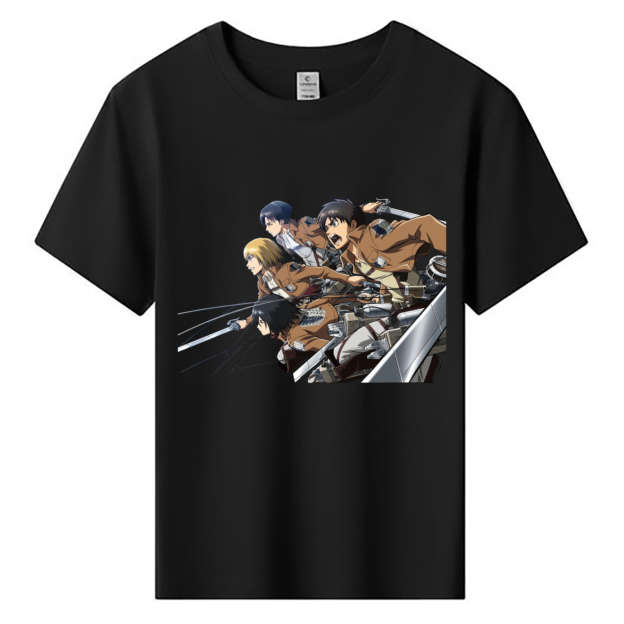 （画像用） 進撃の巨人 Attack on Titan 綿100％キッズTシャツ（フロントプリント）