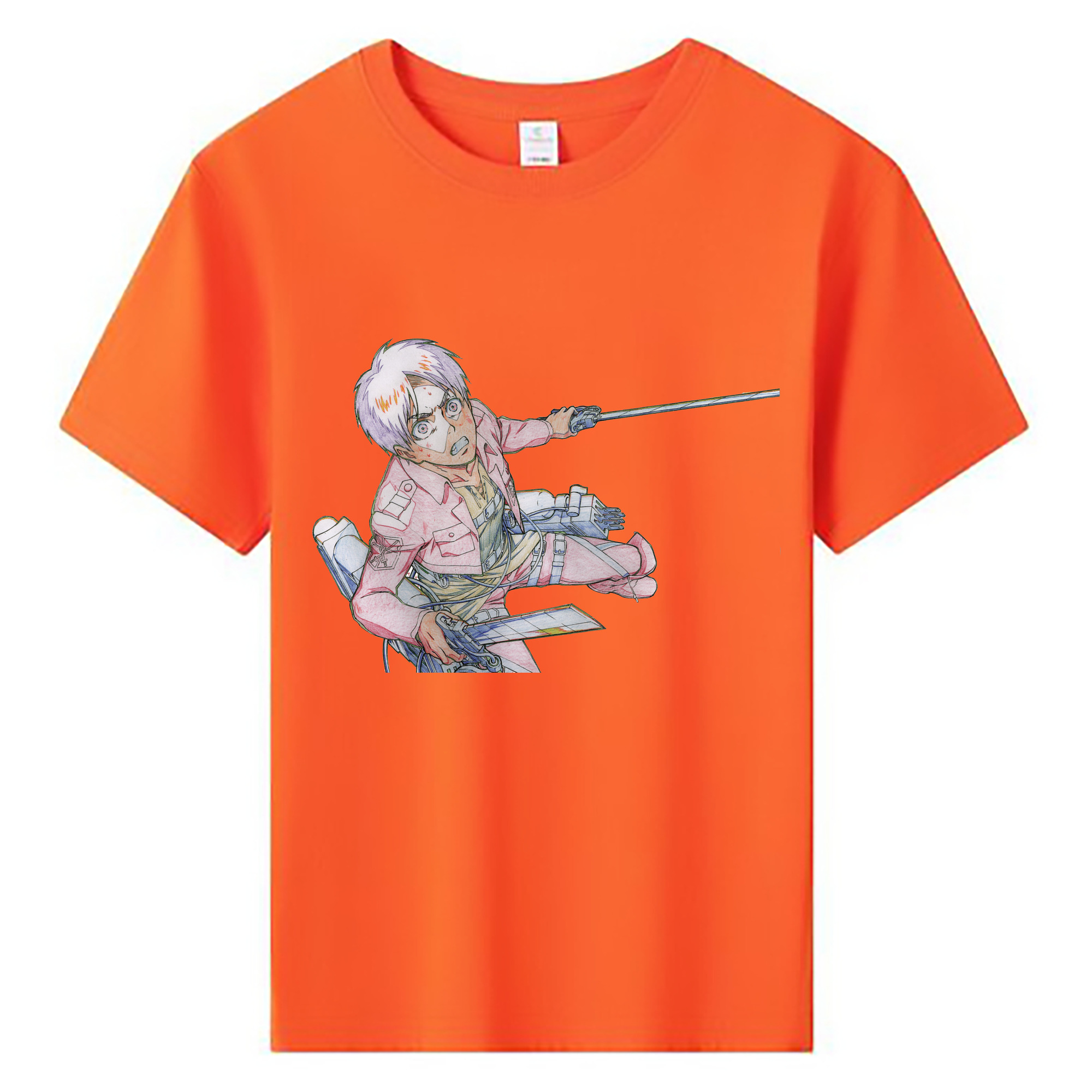 （画像用） 進撃の巨人 エレン･イェーガー Attack on Titan Eren Jäger 綿100％キッズTシャツ（フロントプリント）