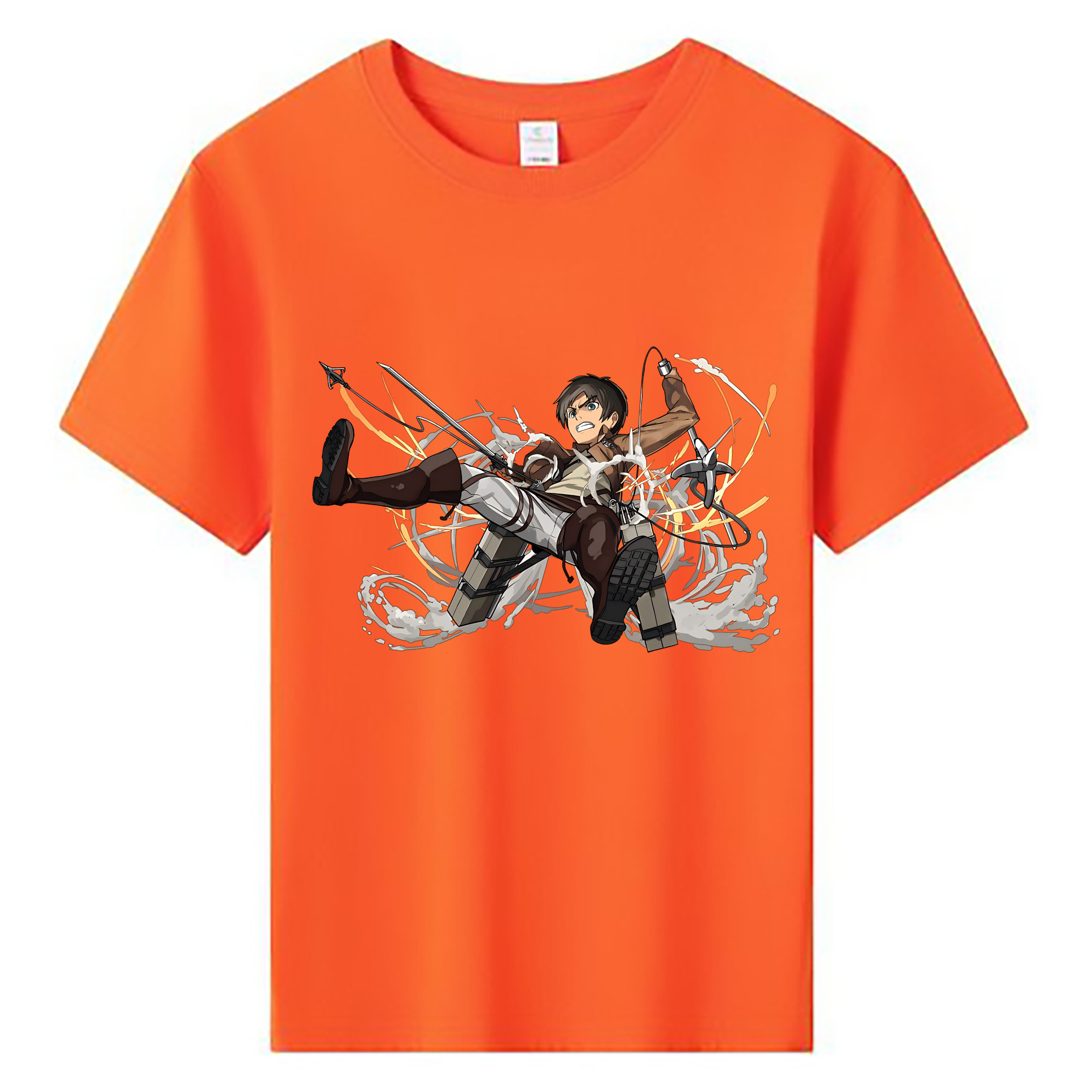 （画像用） 進撃の巨人 エレン･イェーガー Attack on Titan Eren Jäger 綿100％キッズTシャツ（フロントプリント）