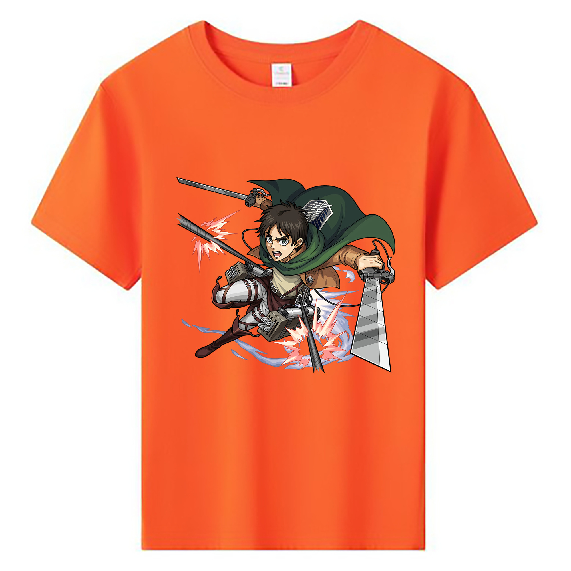 （画像用） 進撃の巨人 エレン･イェーガー Attack on Titan Eren Jäger 綿100％キッズTシャツ（フロントプリント）
