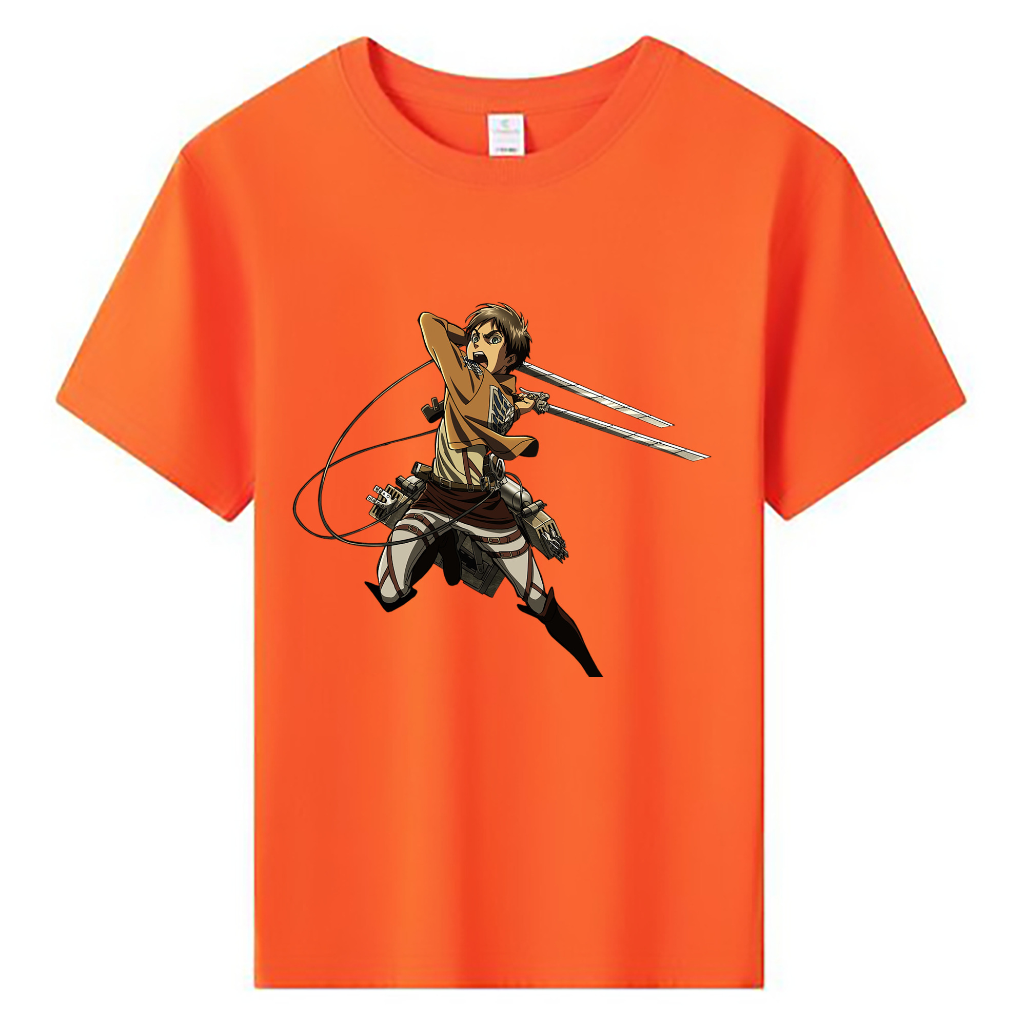 （画像用） 進撃の巨人 エレン･イェーガー Attack on Titan Eren Jäger 綿100％キッズTシャツ（フロントプリント）