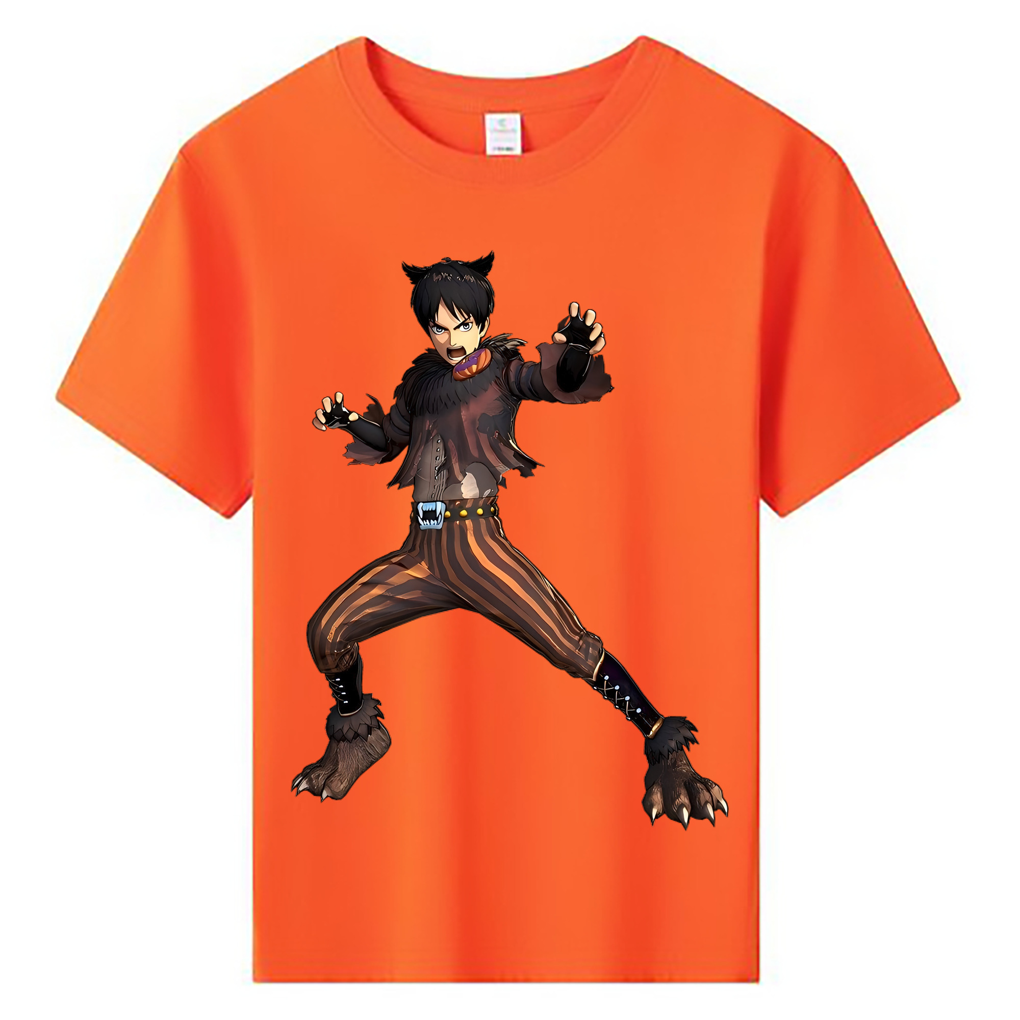（画像用） 進撃の巨人 エレン･イェーガー Attack on Titan Eren Jäger 綿100％キッズTシャツ（フロントプリント）