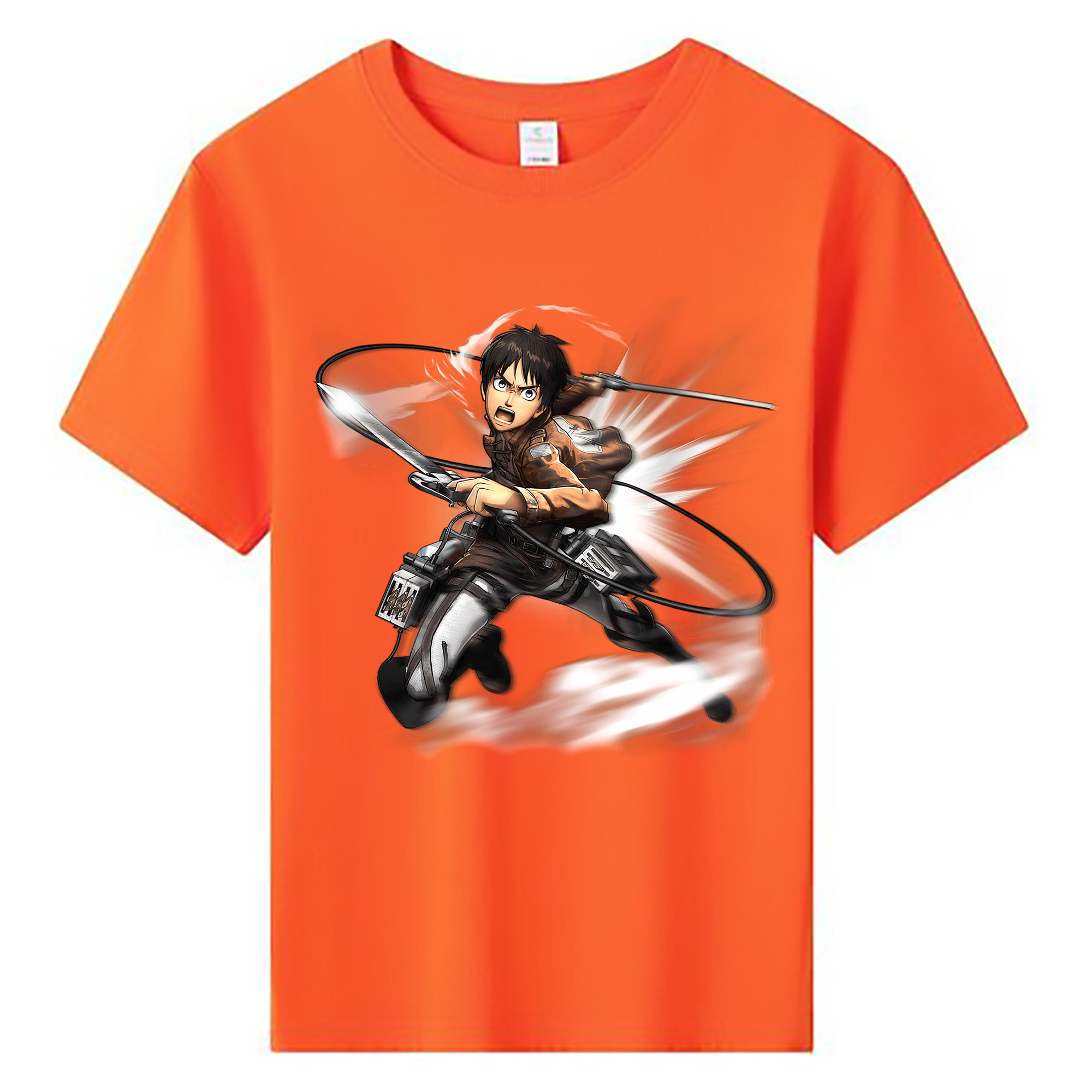 （画像用） 進撃の巨人 エレン･イェーガー Attack on Titan Eren Jäger 綿100％キッズTシャツ（フロントプリント）
