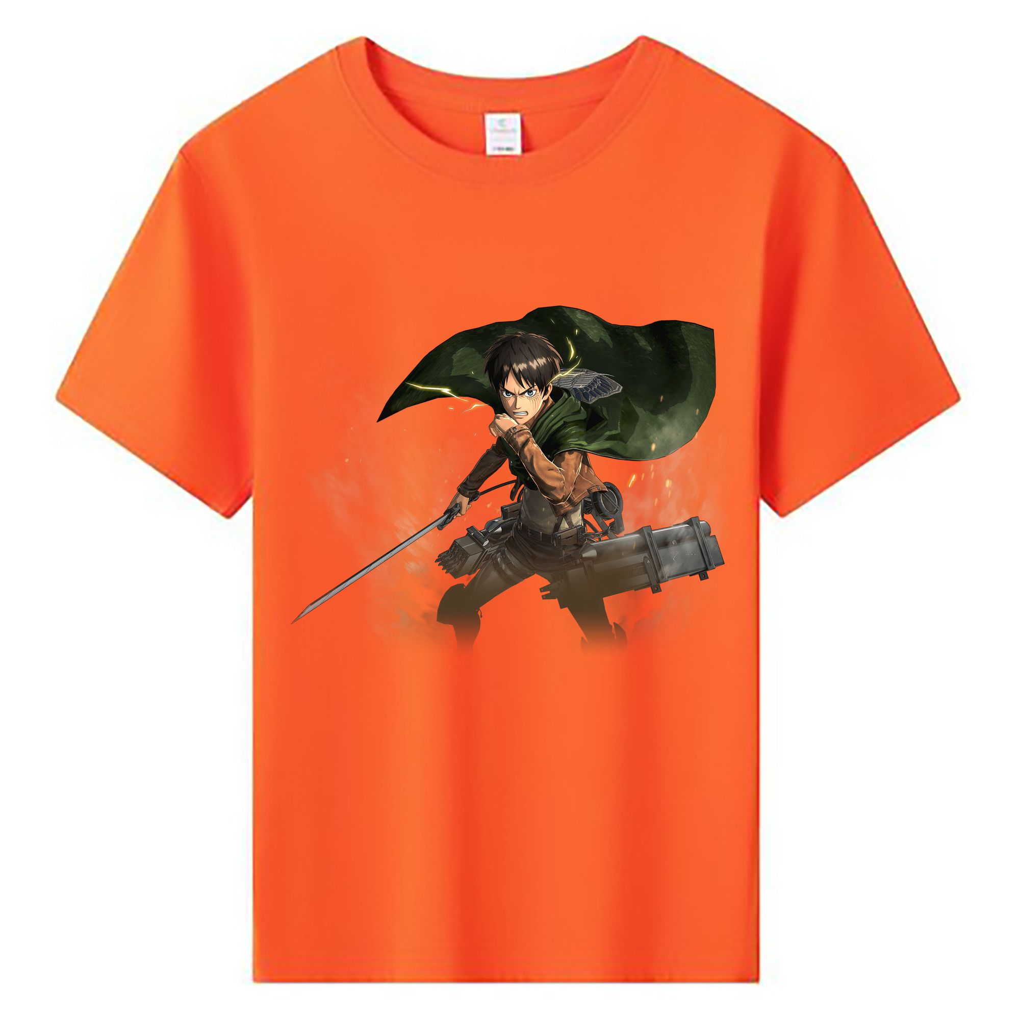 （画像用） 進撃の巨人 エレン･イェーガー Attack on Titan Eren Jäger 綿100％キッズTシャツ（フロントプリント）