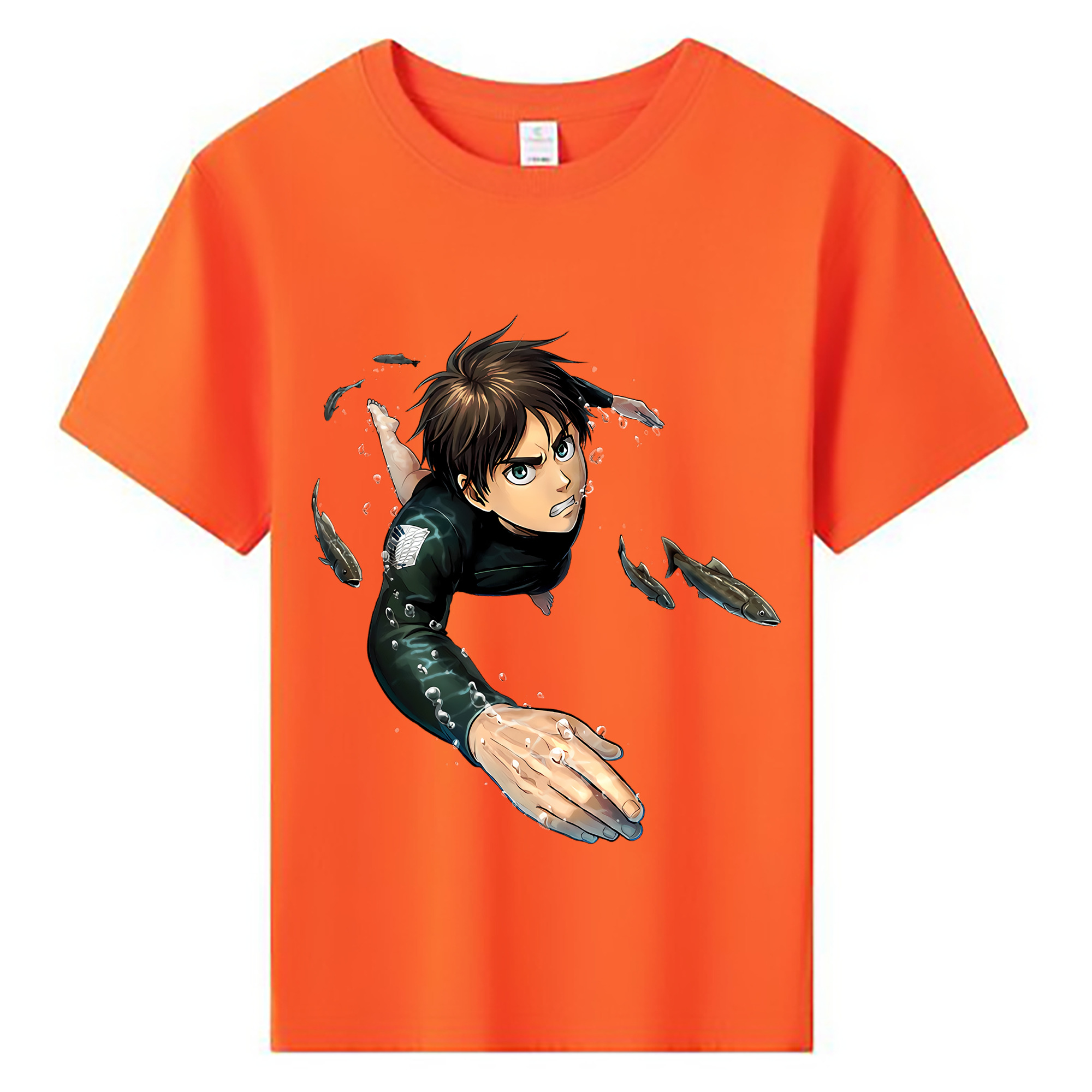 （画像用） 進撃の巨人 エレン･イェーガー Attack on Titan Eren Jäger 綿100％キッズTシャツ（フロントプリント）