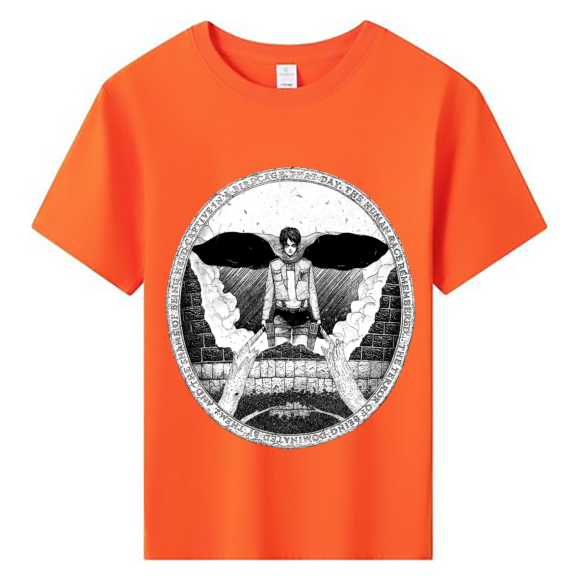 （画像用） 進撃の巨人 エレン･イェーガー Attack on Titan Eren Jäger 綿100％キッズTシャツ（フロントプリント）