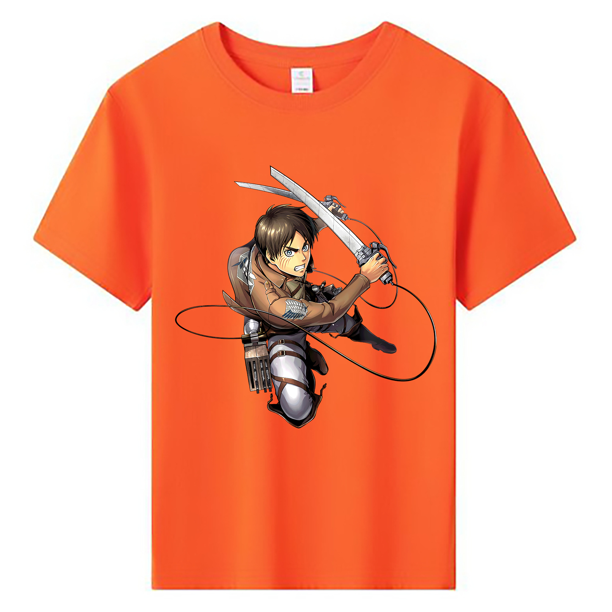 （画像用） 進撃の巨人 エレン･イェーガー Attack on Titan Eren Jäger 綿100％キッズTシャツ（フロントプリント）