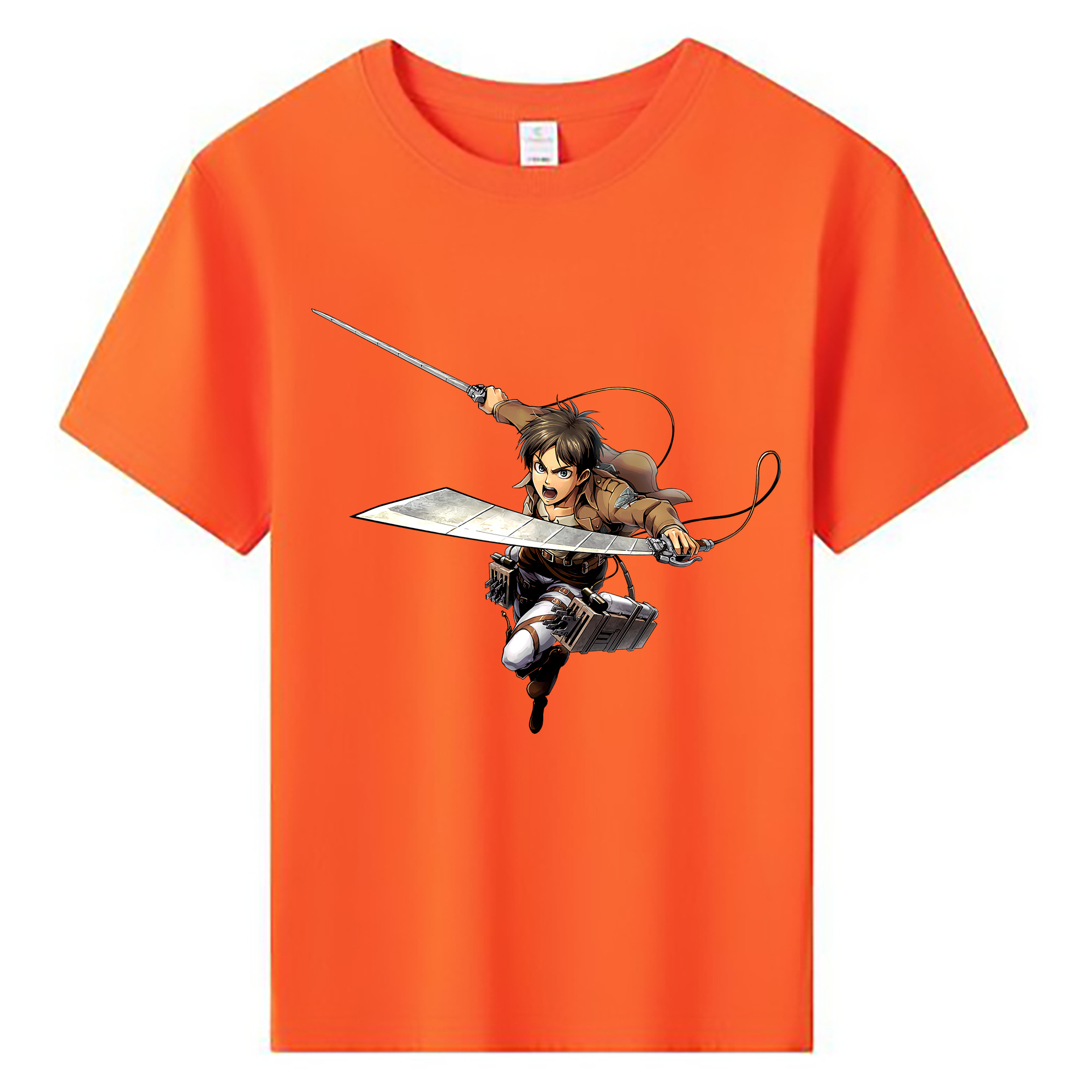 （画像用） 進撃の巨人 エレン･イェーガー Attack on Titan Eren Jäger 綿100％キッズTシャツ（フロントプリント）