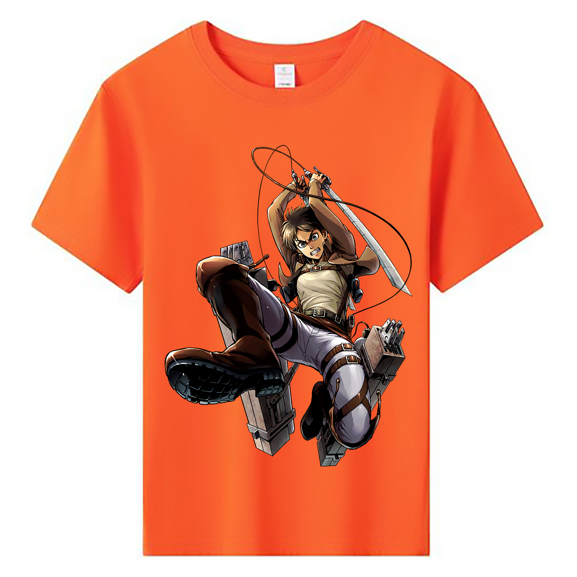 （画像用） 進撃の巨人 エレン･イェーガー Attack on Titan Eren Jäger 綿100％キッズTシャツ（フロントプリント）