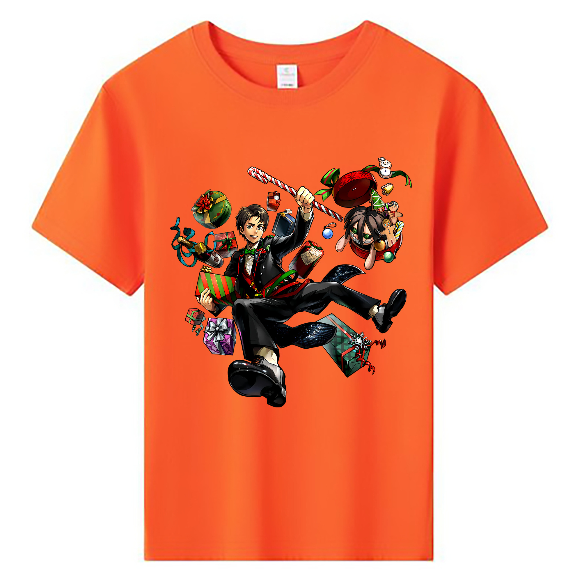 （画像用） 進撃の巨人 エレン･イェーガー Attack on Titan Eren Jäger 綿100％キッズTシャツ（フロントプリント）