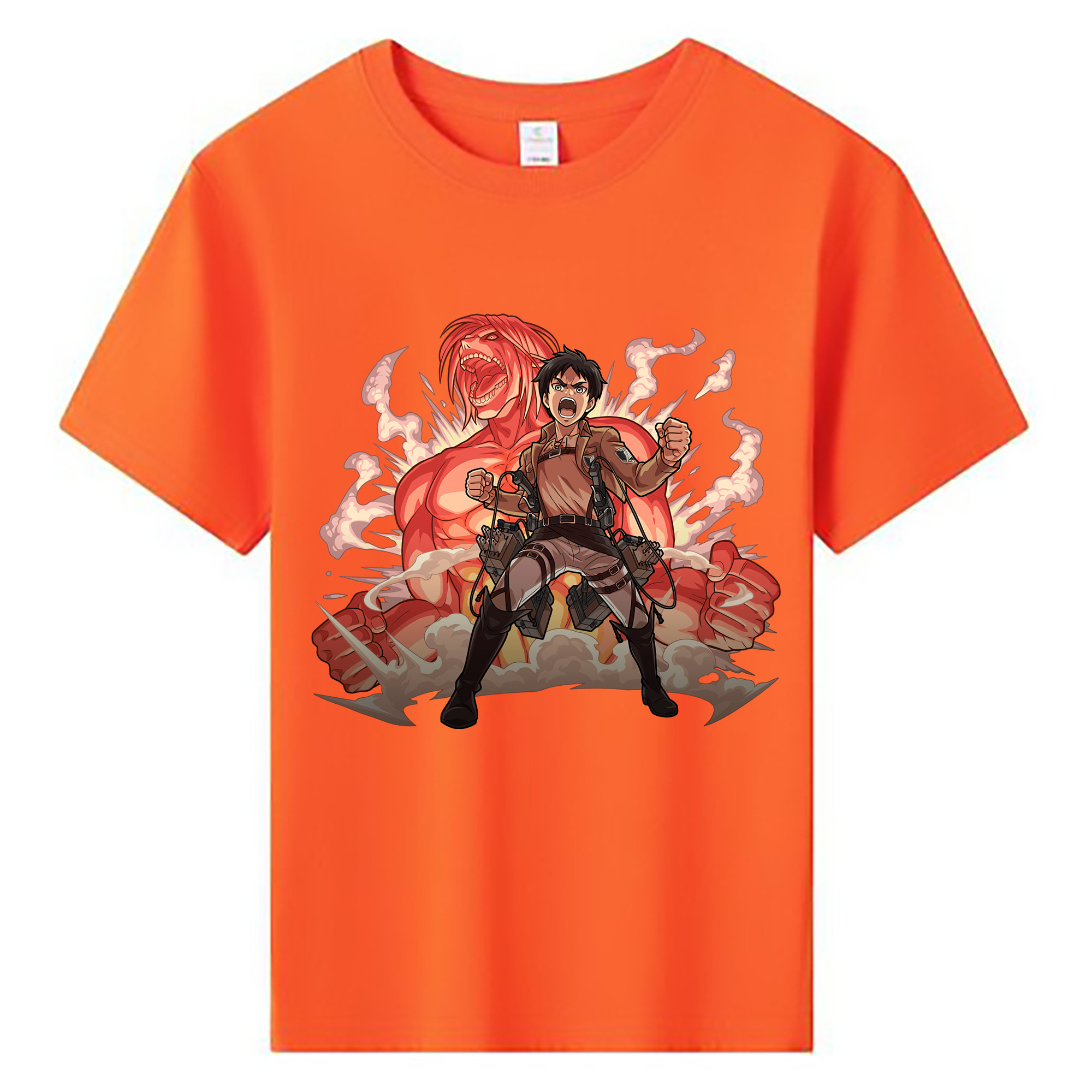 （画像用） 進撃の巨人 エレン･イェーガー Attack on Titan Eren Jäger 綿100％キッズTシャツ（フロントプリント）