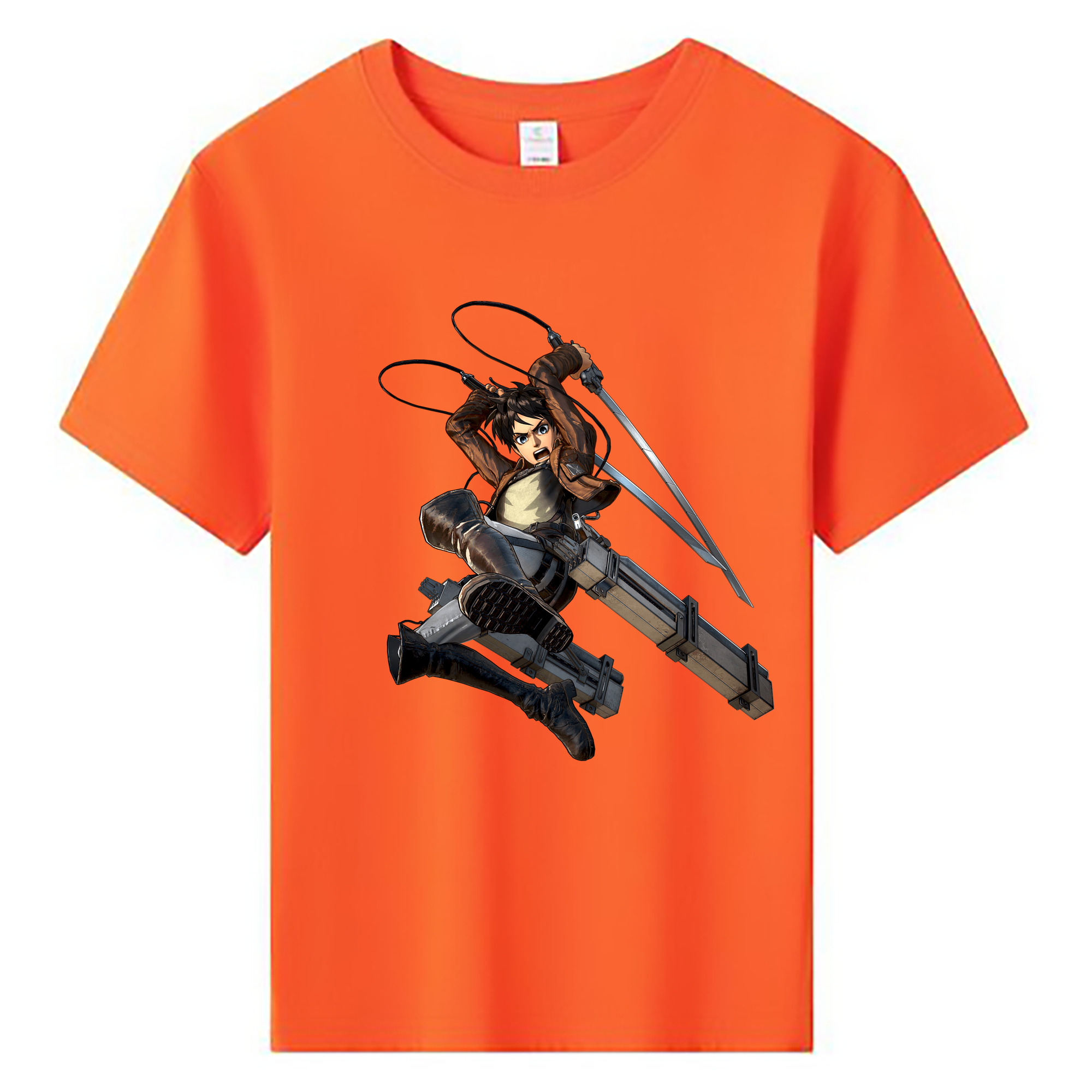 （画像用） 進撃の巨人 エレン･イェーガー Attack on Titan Eren Jäger 綿100％キッズTシャツ（フロントプリント）