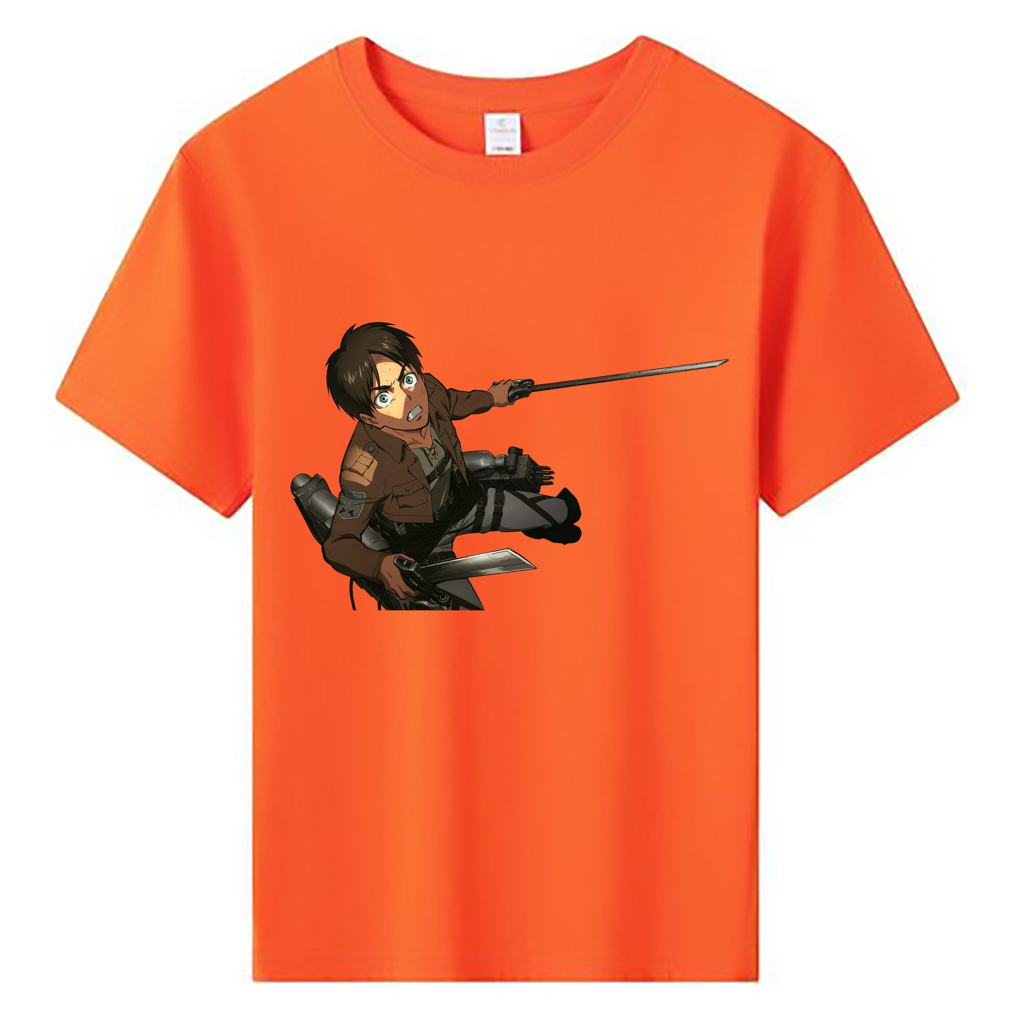（画像用） 進撃の巨人 エレン･イェーガー Attack on Titan Eren Jäger 綿100％キッズTシャツ（フロントプリント）