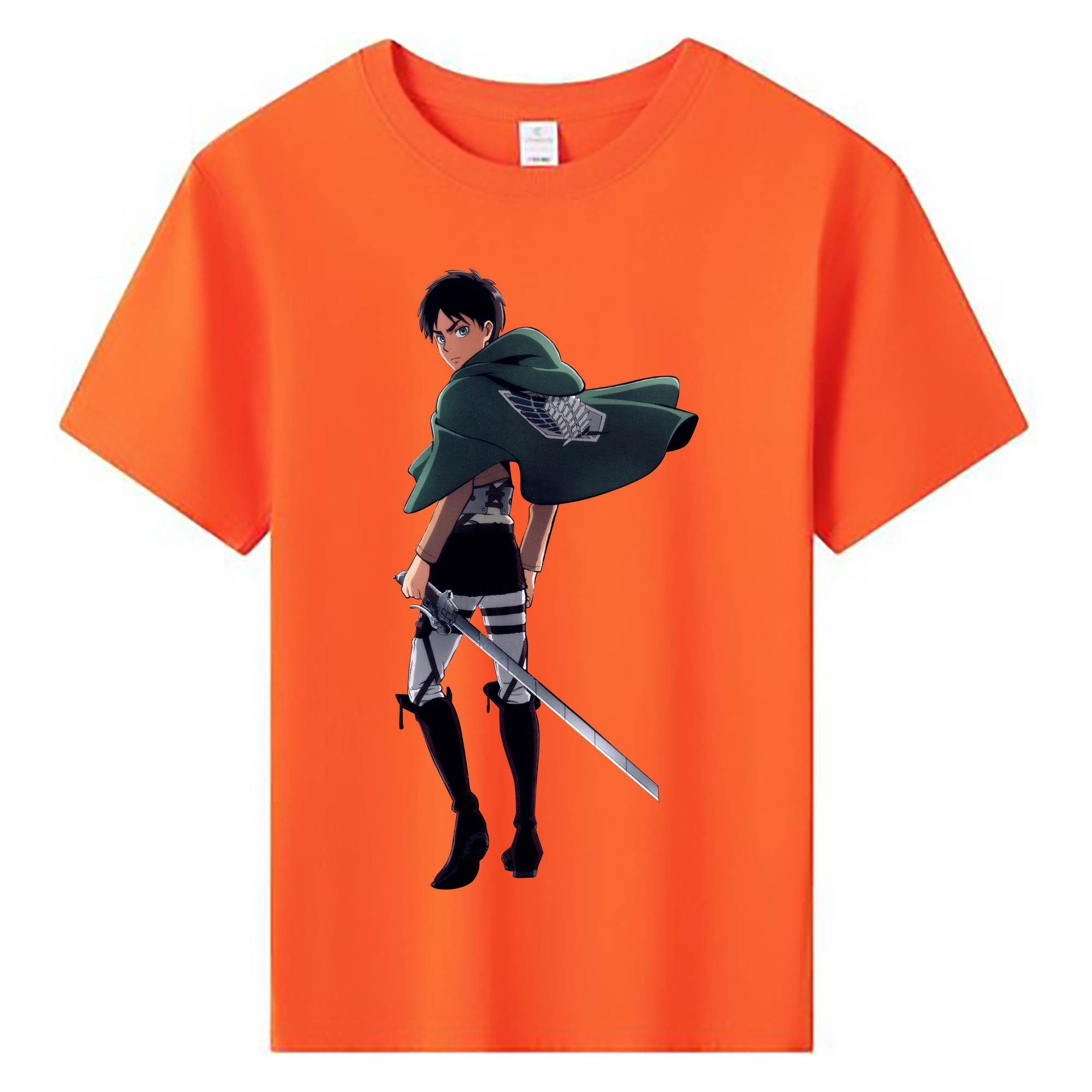 （画像用） 進撃の巨人 エレン･イェーガー Attack on Titan Eren Jäger 綿100％キッズTシャツ（フロントプリント）
