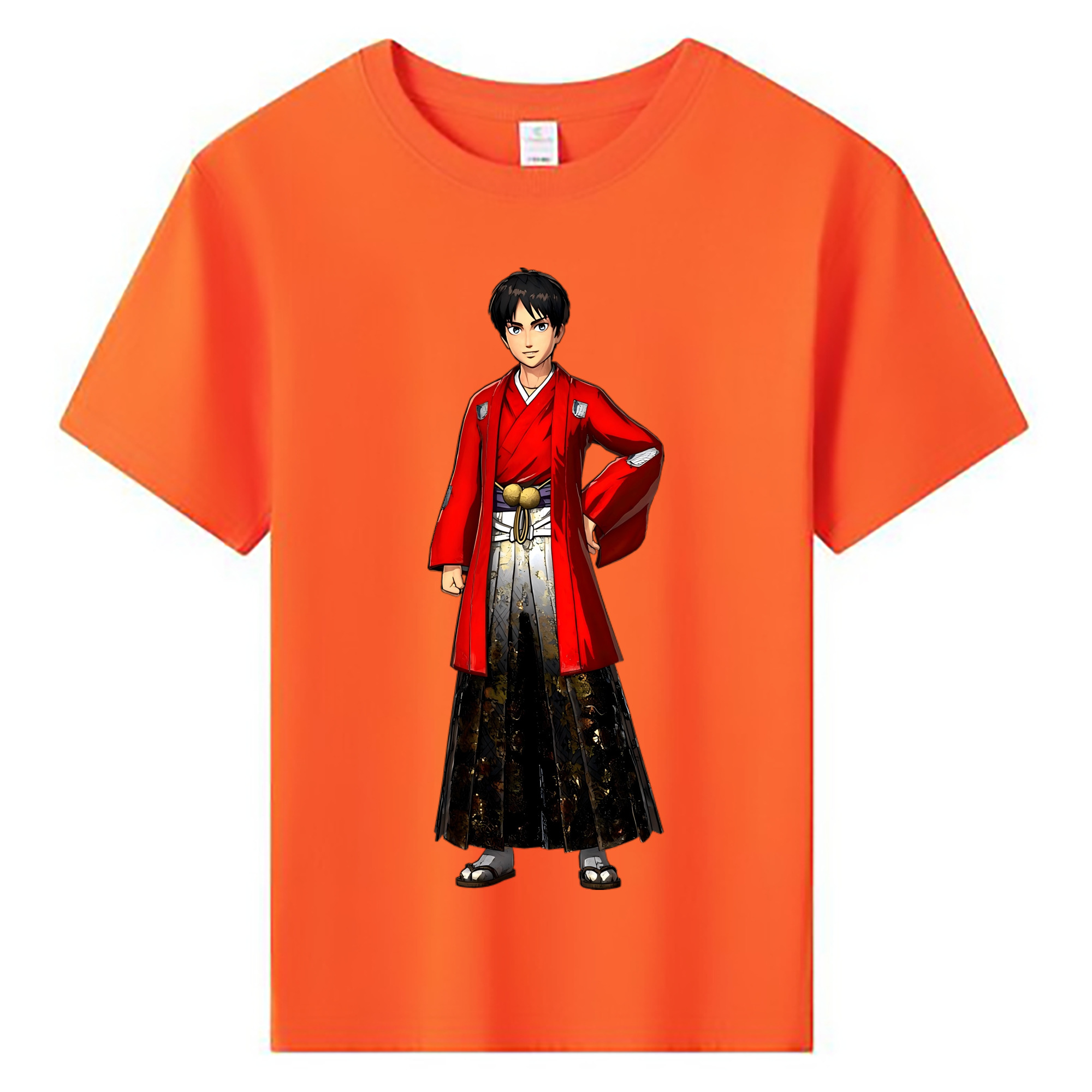 （画像用） 進撃の巨人 エレン･イェーガー Attack on Titan Eren Jäger 綿100％キッズTシャツ（フロントプリント）