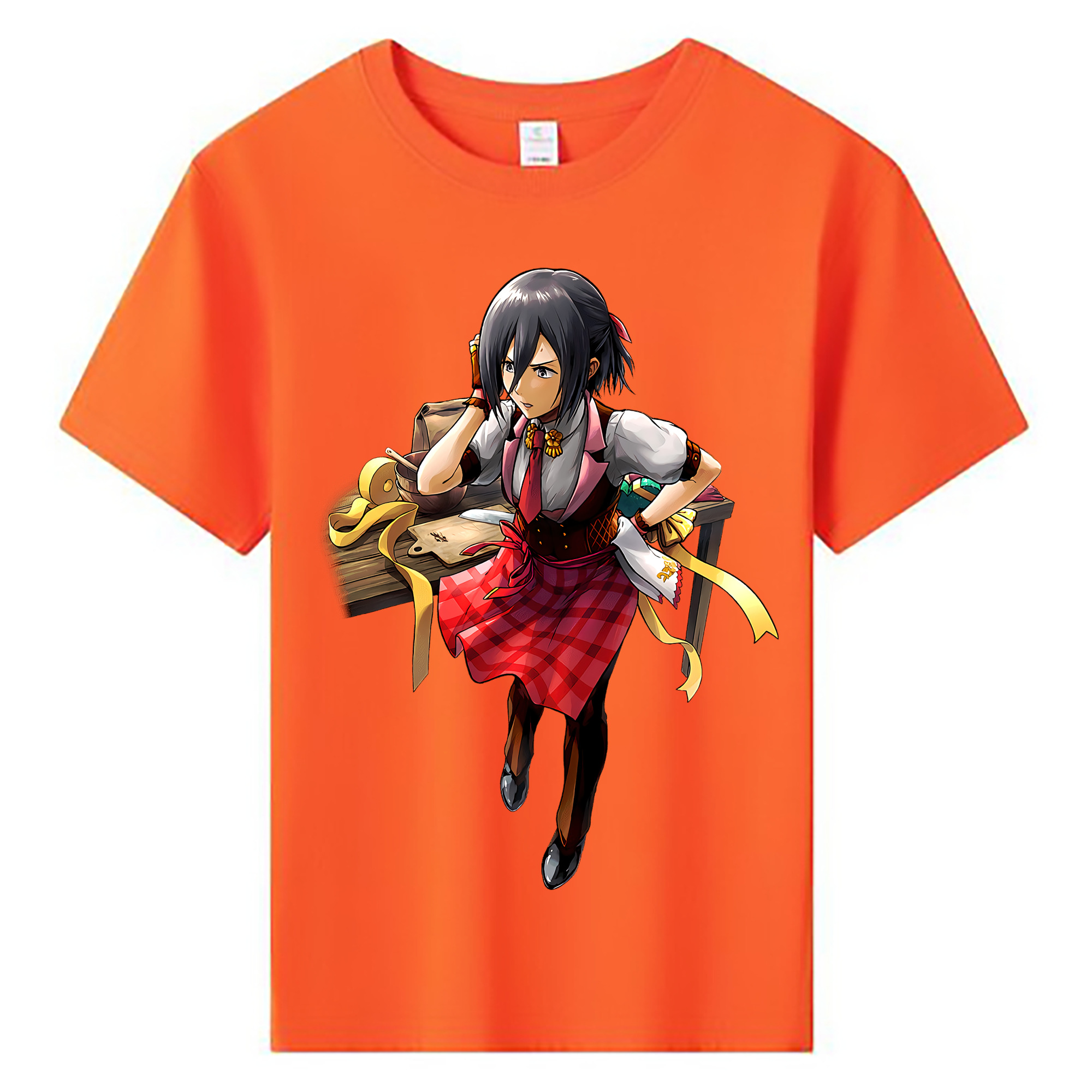 （画像用） 進撃の巨人 ミカサ·アッカーマン Attack on Titan Mikasa Ackerman 綿100％キッズTシャツ（フロントプリント）