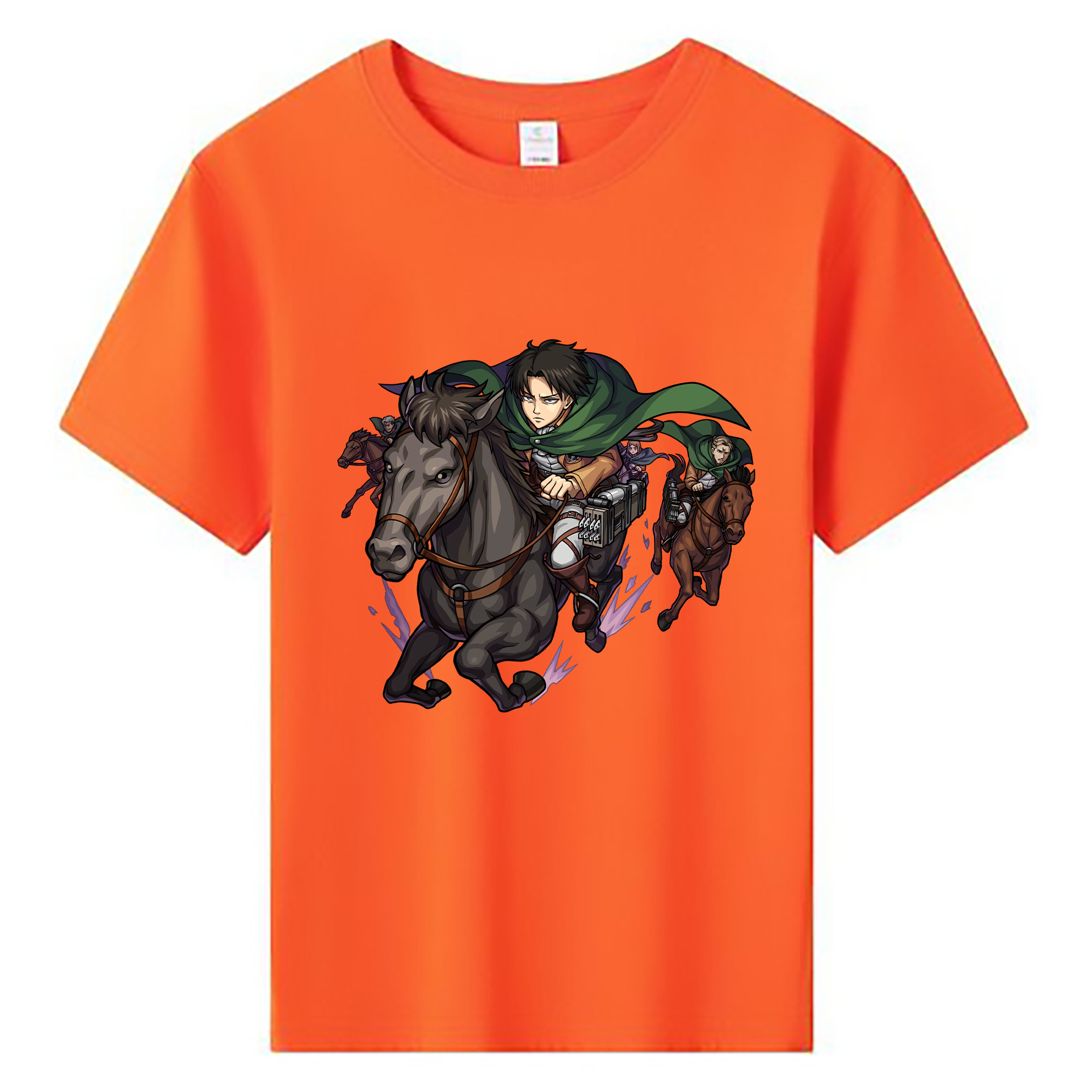 （画像用） 進撃の巨人 リヴァイ·アッカーマン Attack on Titan Levi Ackerman 綿100％キッズTシャツ（フロントプリント）