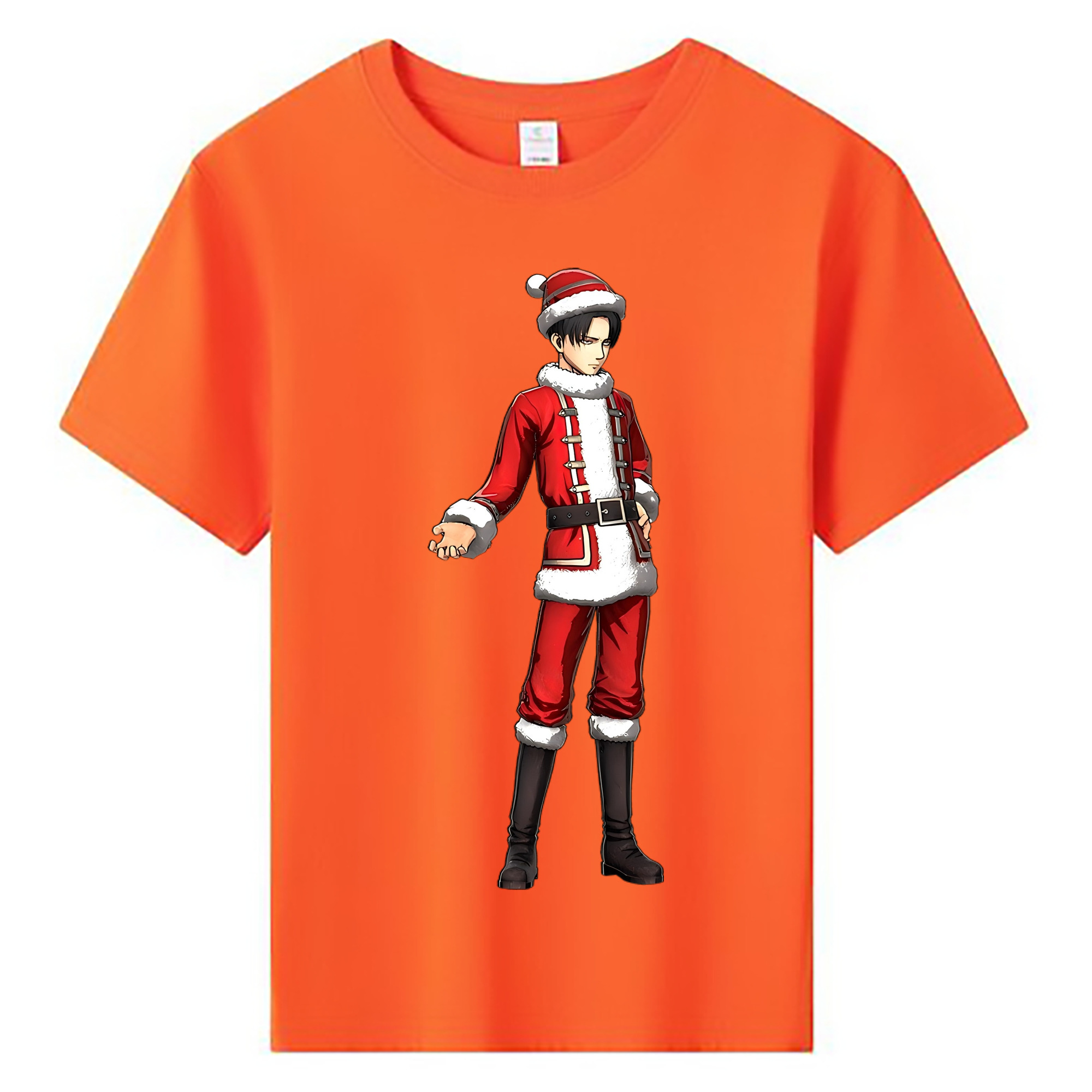 （画像用） 進撃の巨人 リヴァイ·アッカーマン Attack on Titan Levi Ackerman 綿100％キッズTシャツ（フロントプリント）