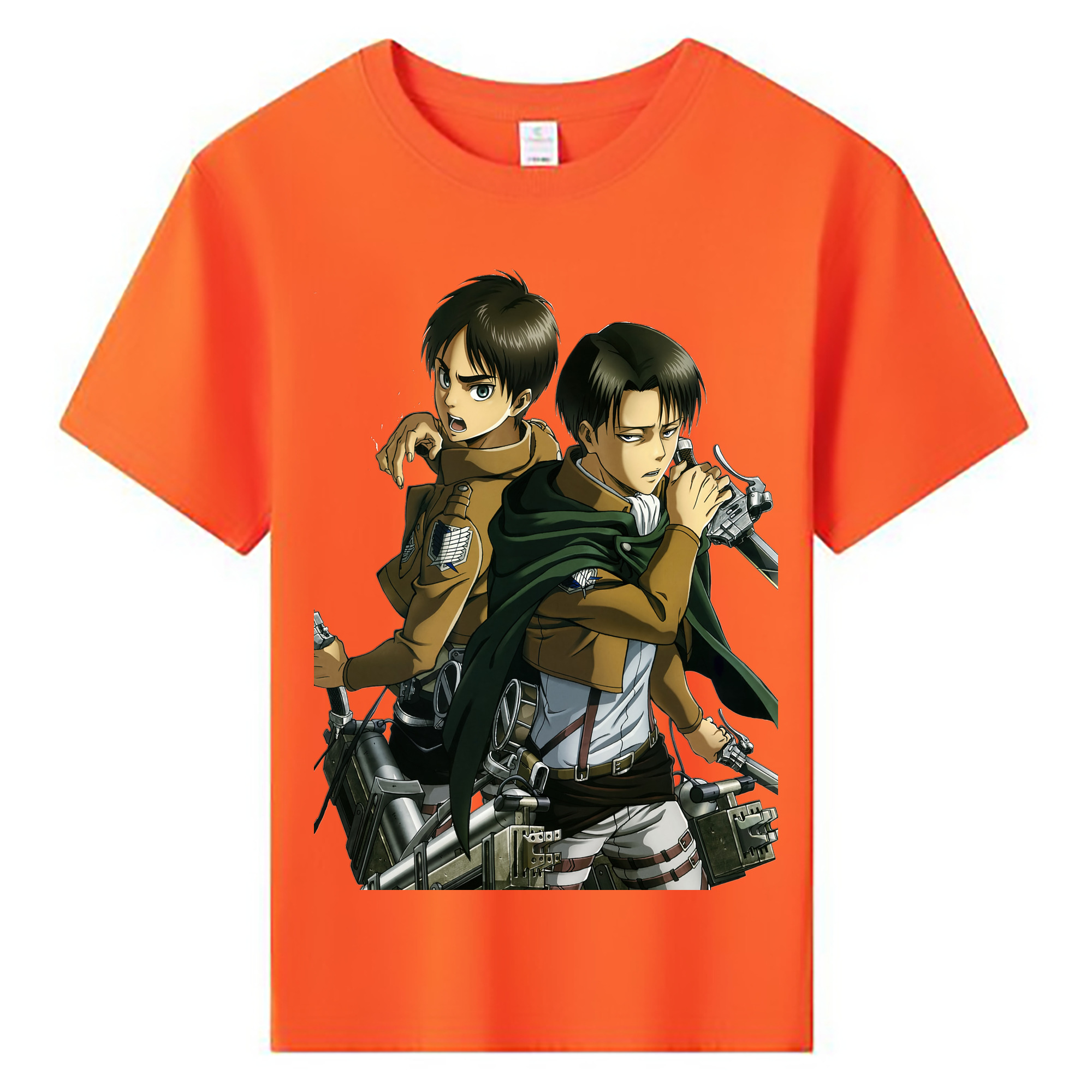 （画像用） 進撃の巨人 リヴァイ·アッカーマン Attack on Titan Levi Ackerman 綿100％キッズTシャツ（フロントプリント）