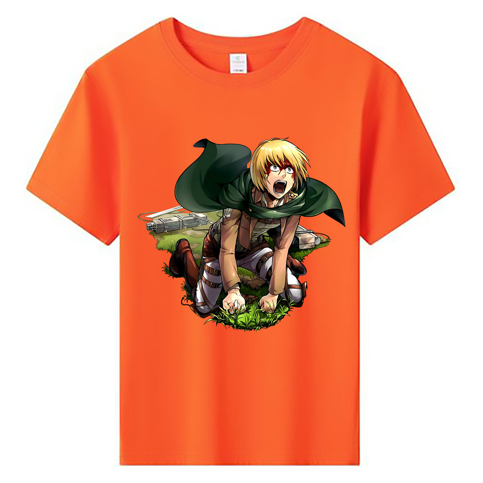 （画像用） 進撃の巨人 アルミン·アルレルト Attack on Titan Armin Arlert 綿100％キッズTシャツ（フロントプリント）