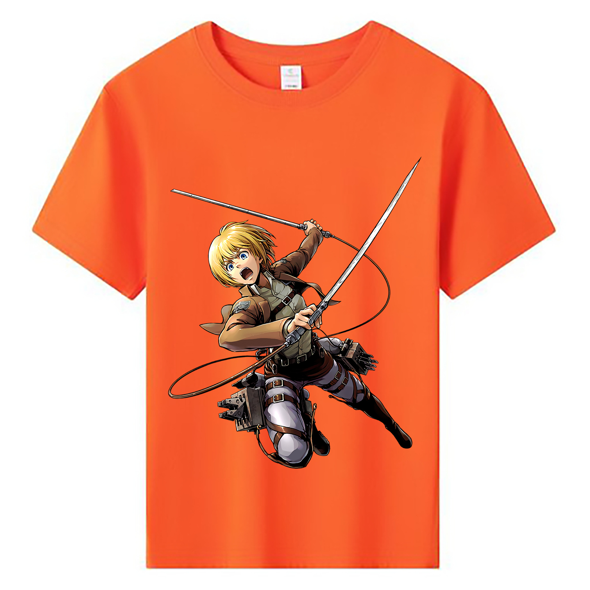 （画像用） 進撃の巨人 アルミン·アルレルト Attack on Titan Armin Arlert 綿100％キッズTシャツ（フロントプリント）